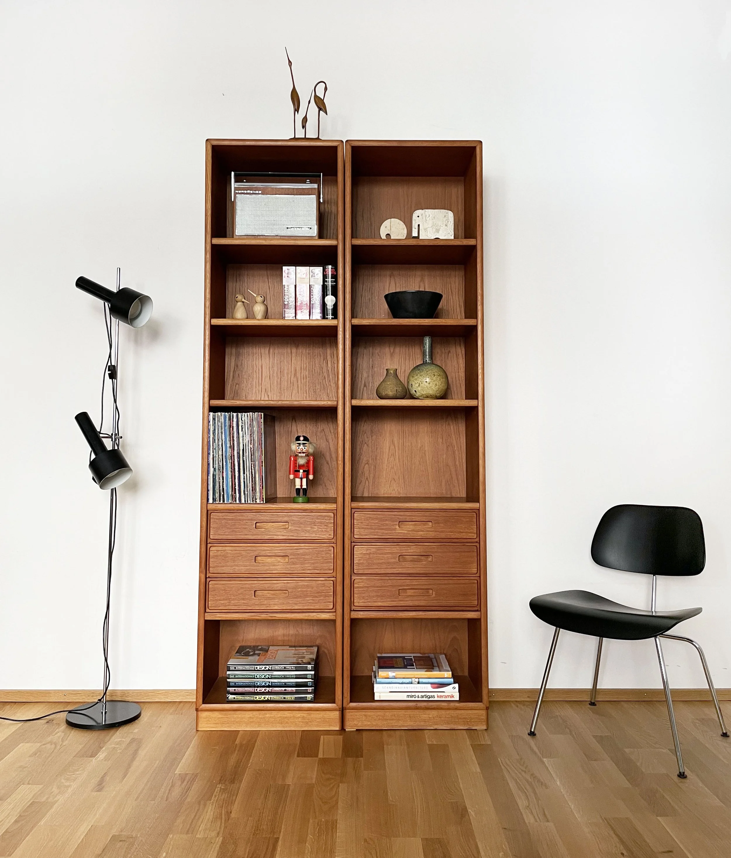 Pair of Teak Book Shelves