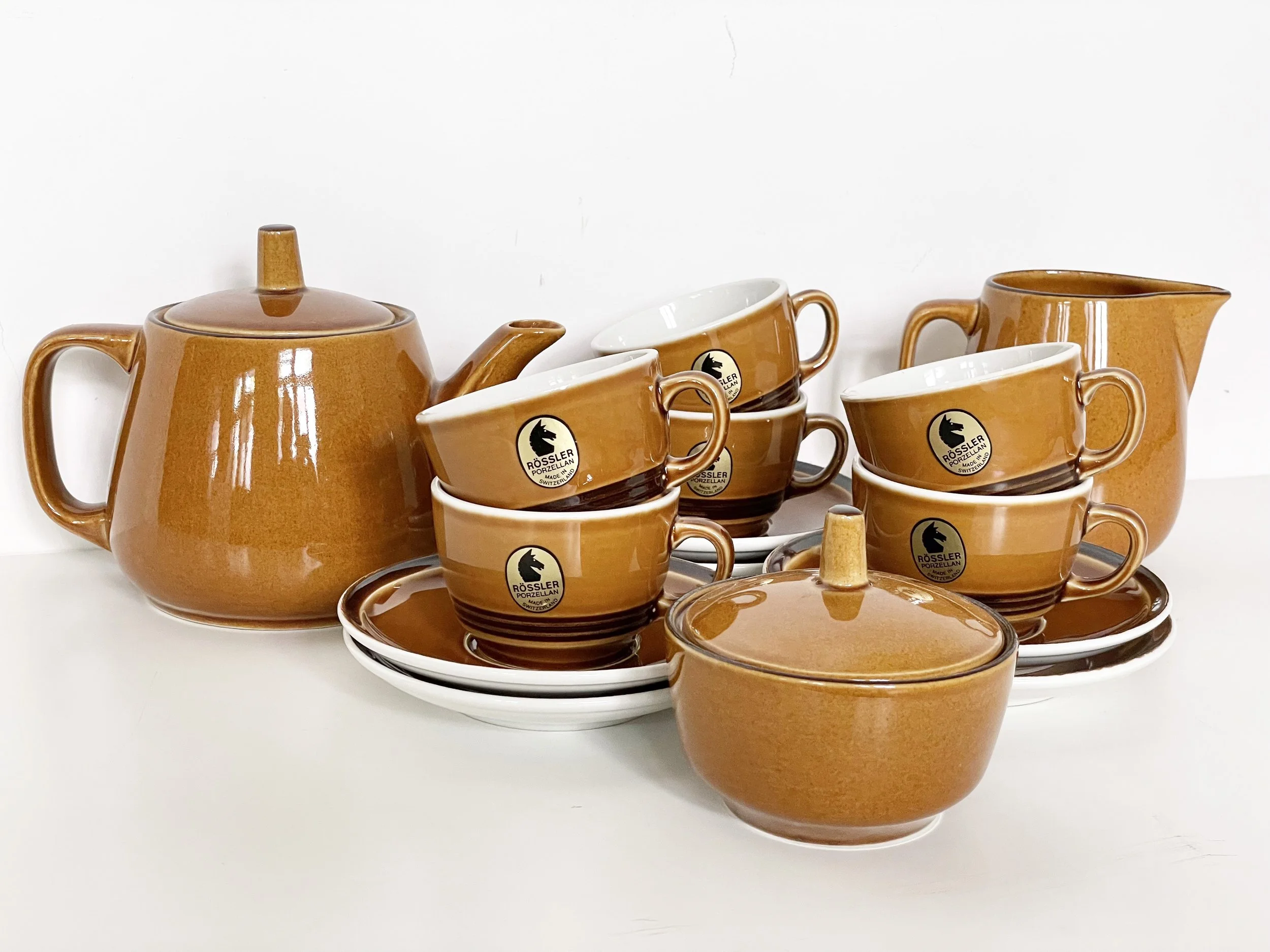 1970's Rössler Ceramic Tea Set