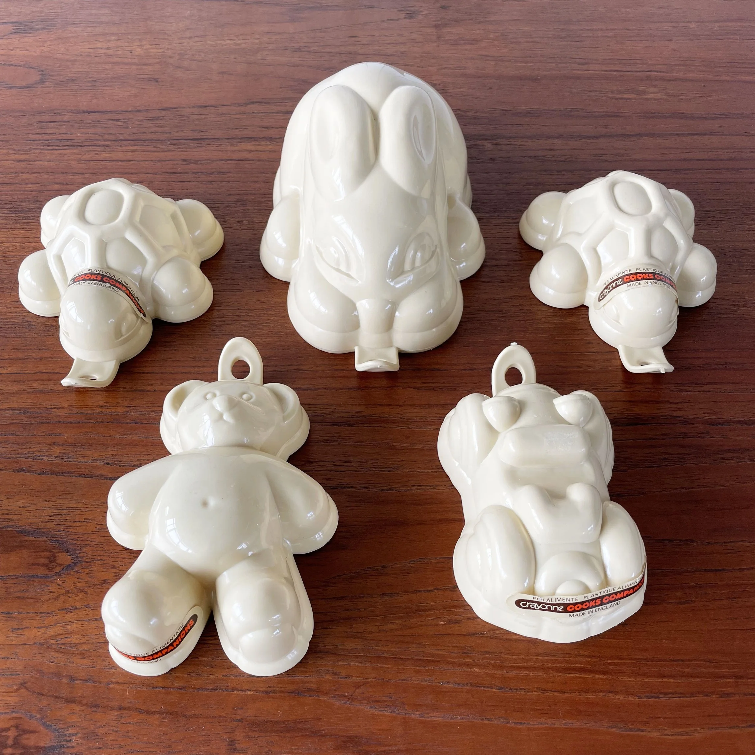 Set of 5x 1970’s Crayonne - The Working Kitchen - Jelly Moulds / Pudding Forms (NEW)