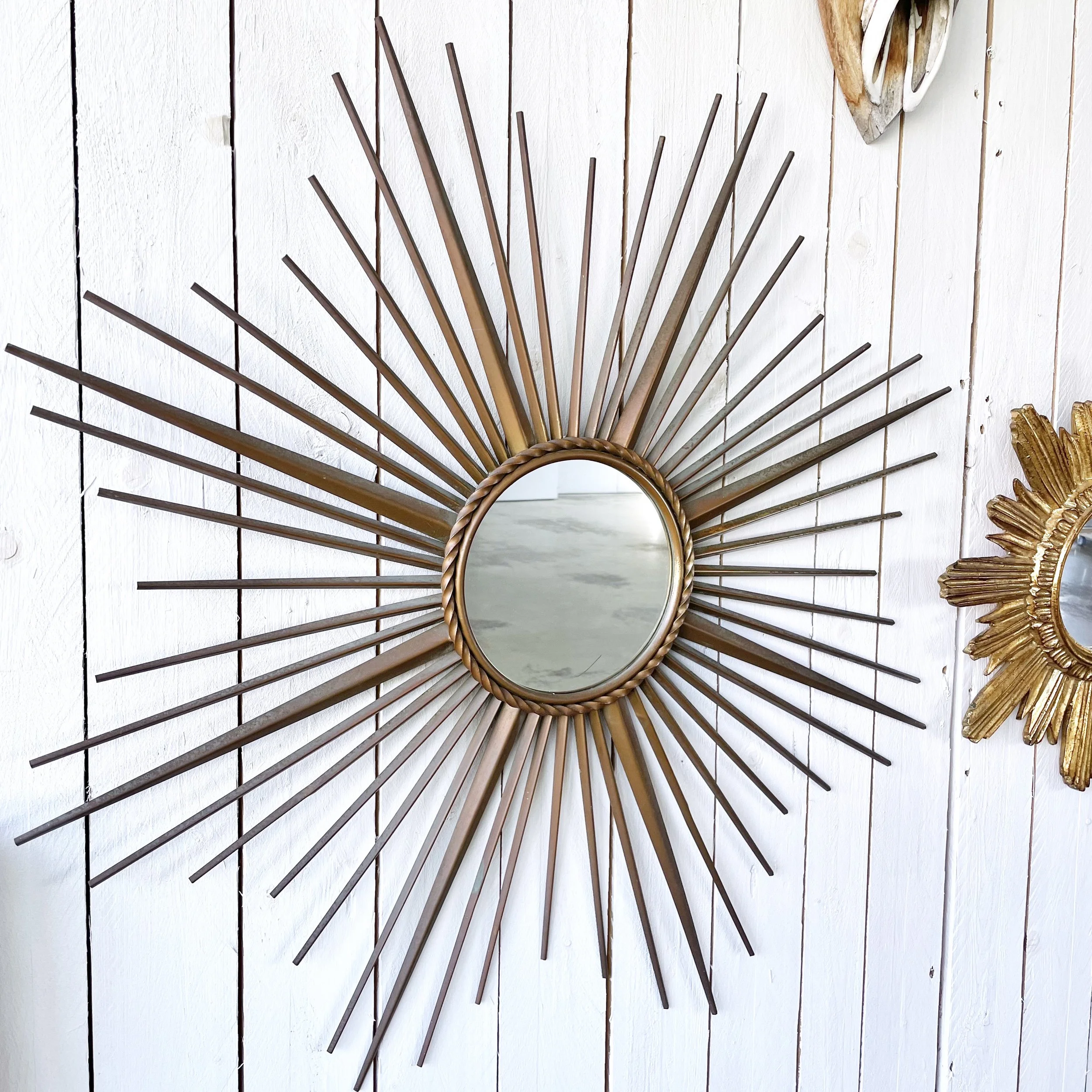 1960's Chaty Vallauris ‘Sunburst’ Wall Mirror