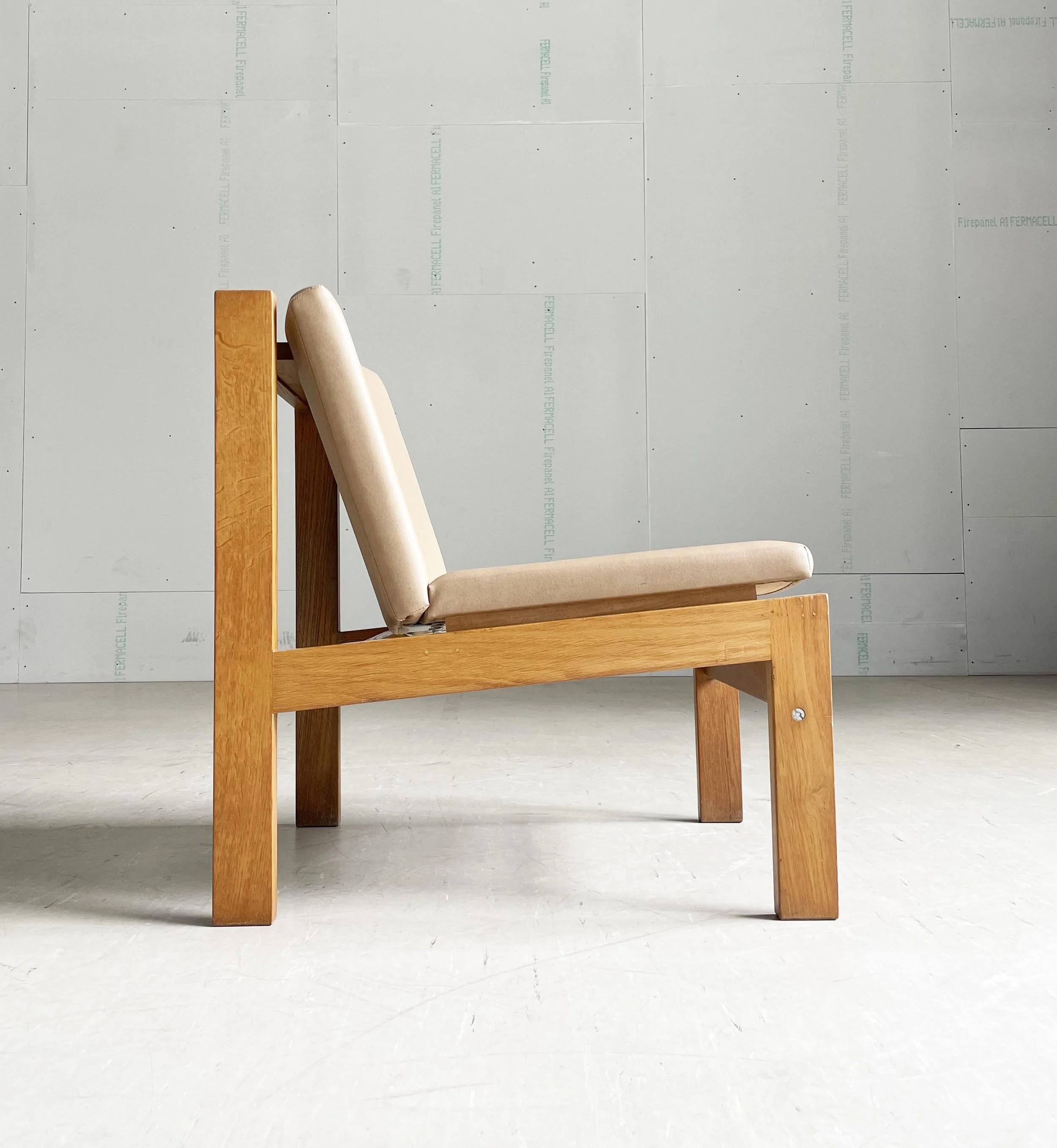 1960er Sessel Eichenholz / Kunstleder