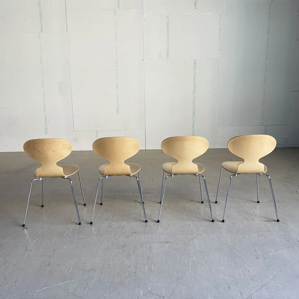 Set of Arne Jacobsen 'Ant' 3100 Dining Chair Fritz Hansen