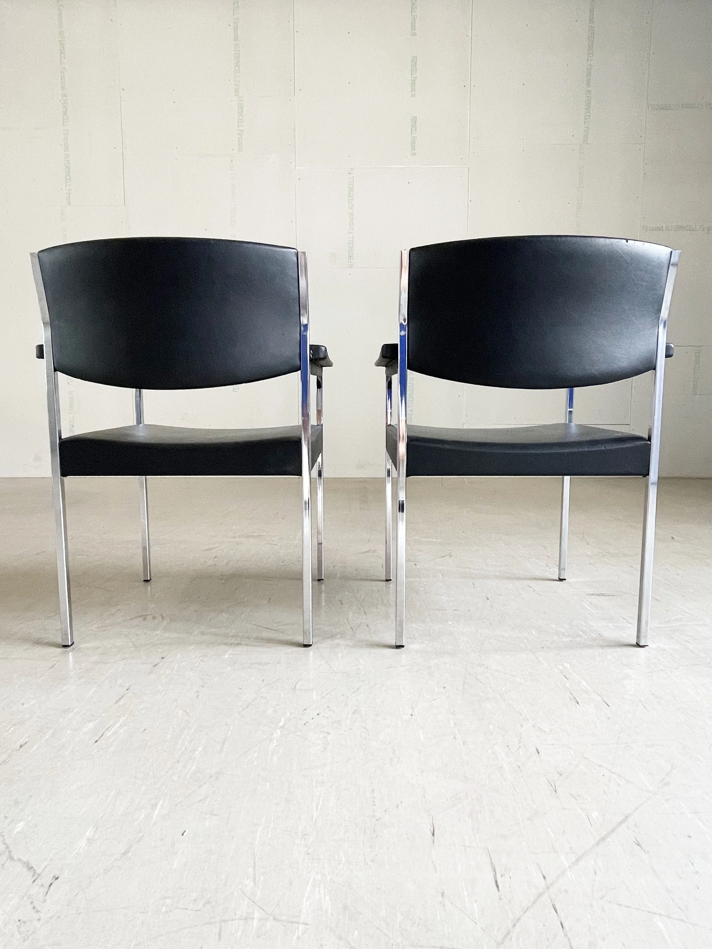 Girsberger Minimalist Armchairs Ernst Lauclair