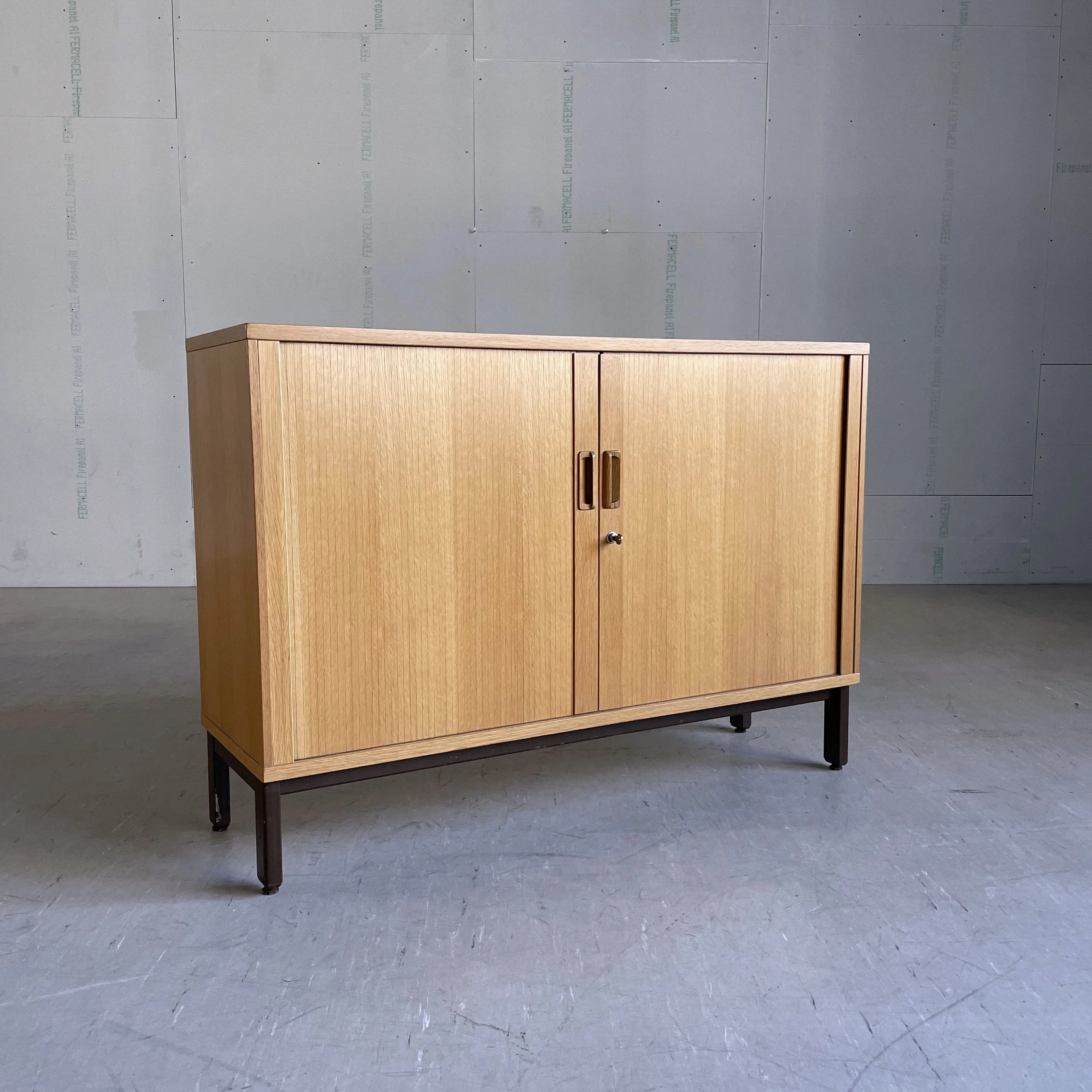 1970’s roll fronted oak Sideboard / Cabinet
