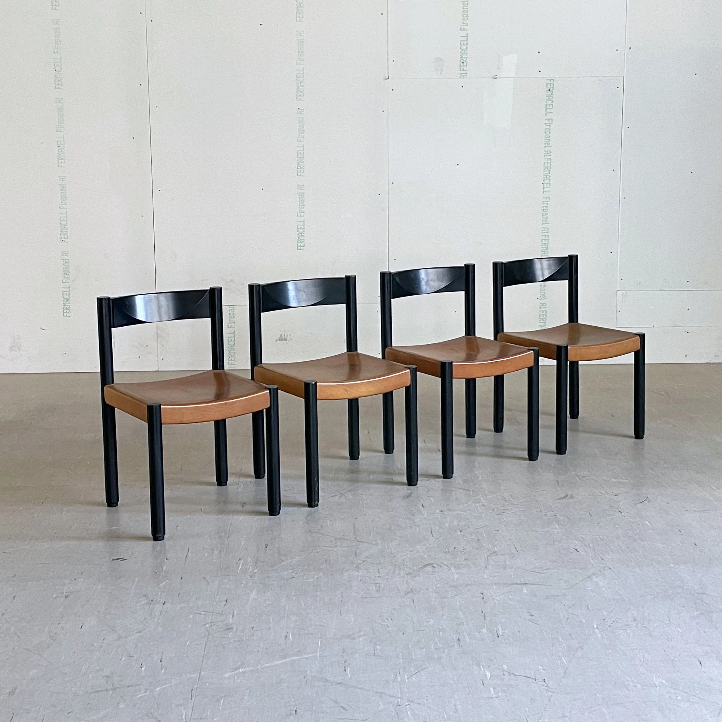 Set of 4 Robert Haussmann 'Stollenstuhl' Dining Chairs