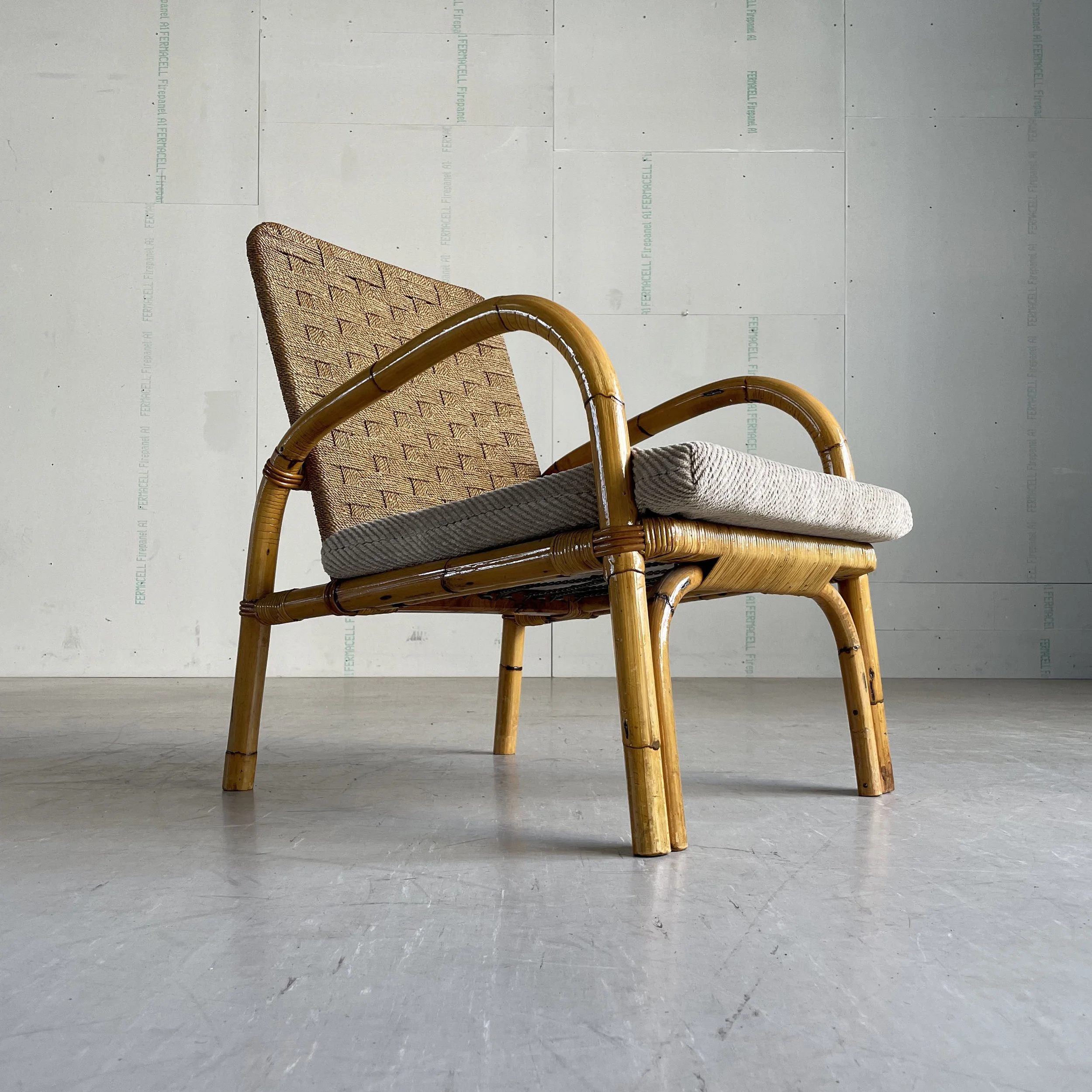 1950's Adrien Audoux & Frida Minet Bamboo Armchair