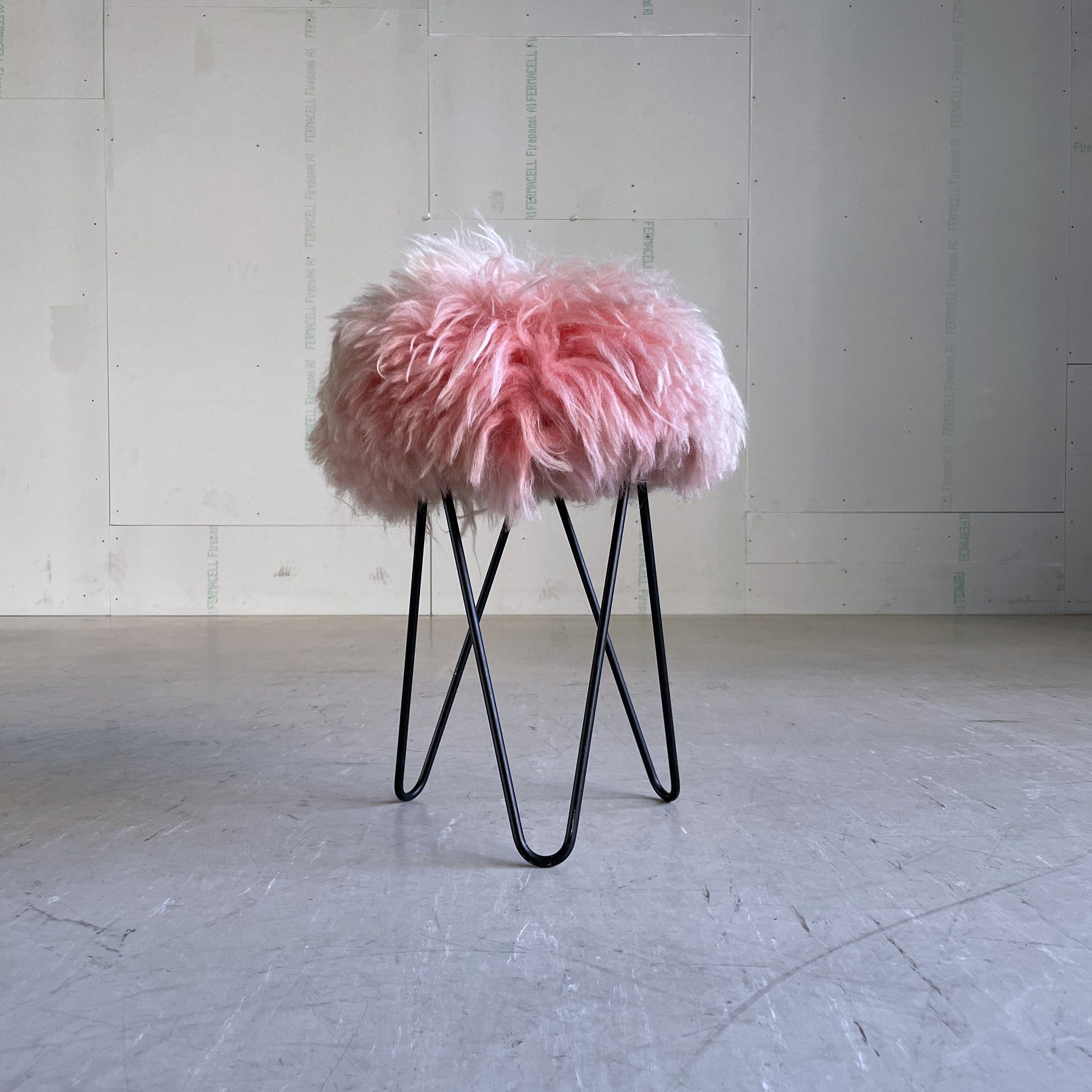 Vintage 1950’s / 60’s bedroom stool with hairpin legs