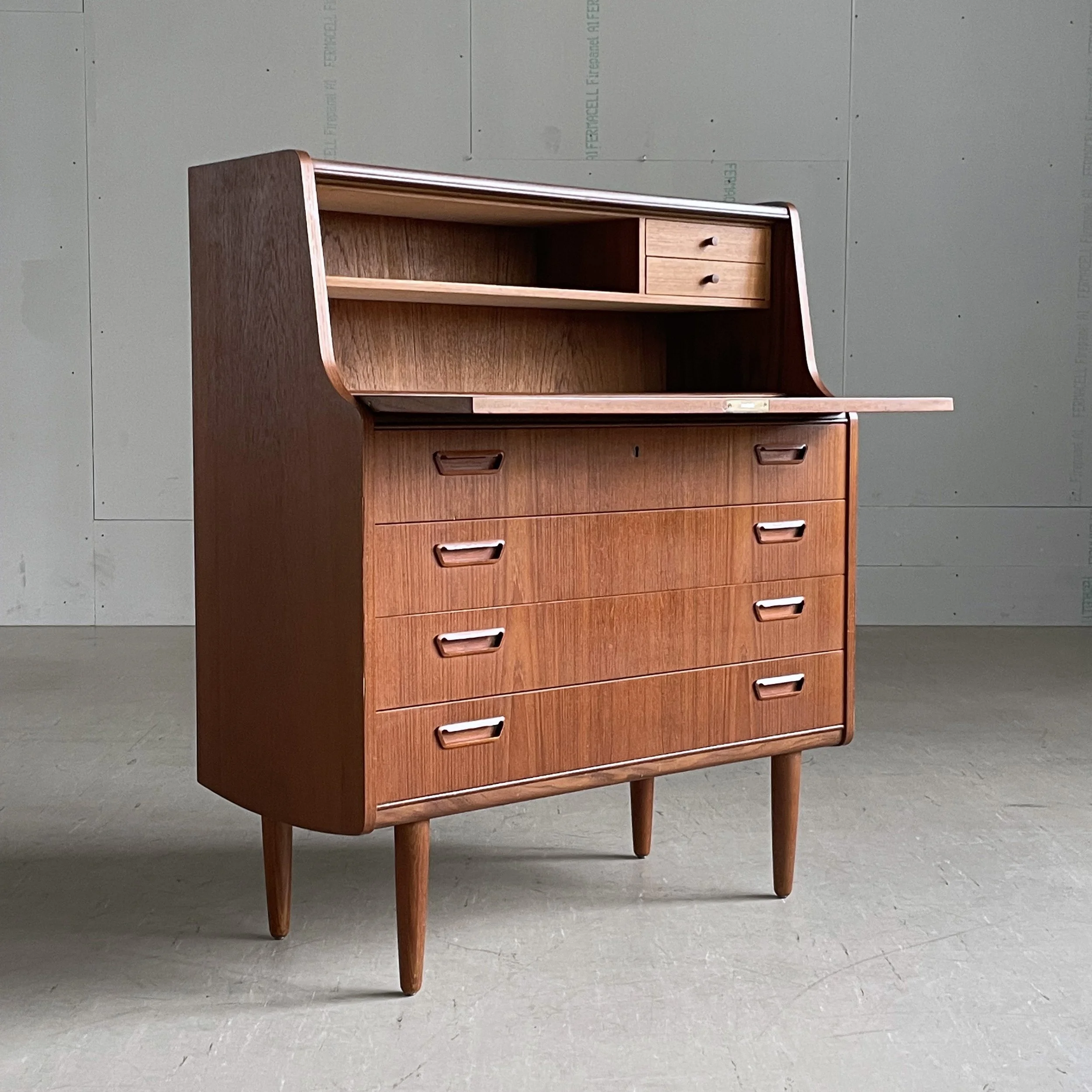 Danish Mid Century Teak Bureau by Poul Jenssen