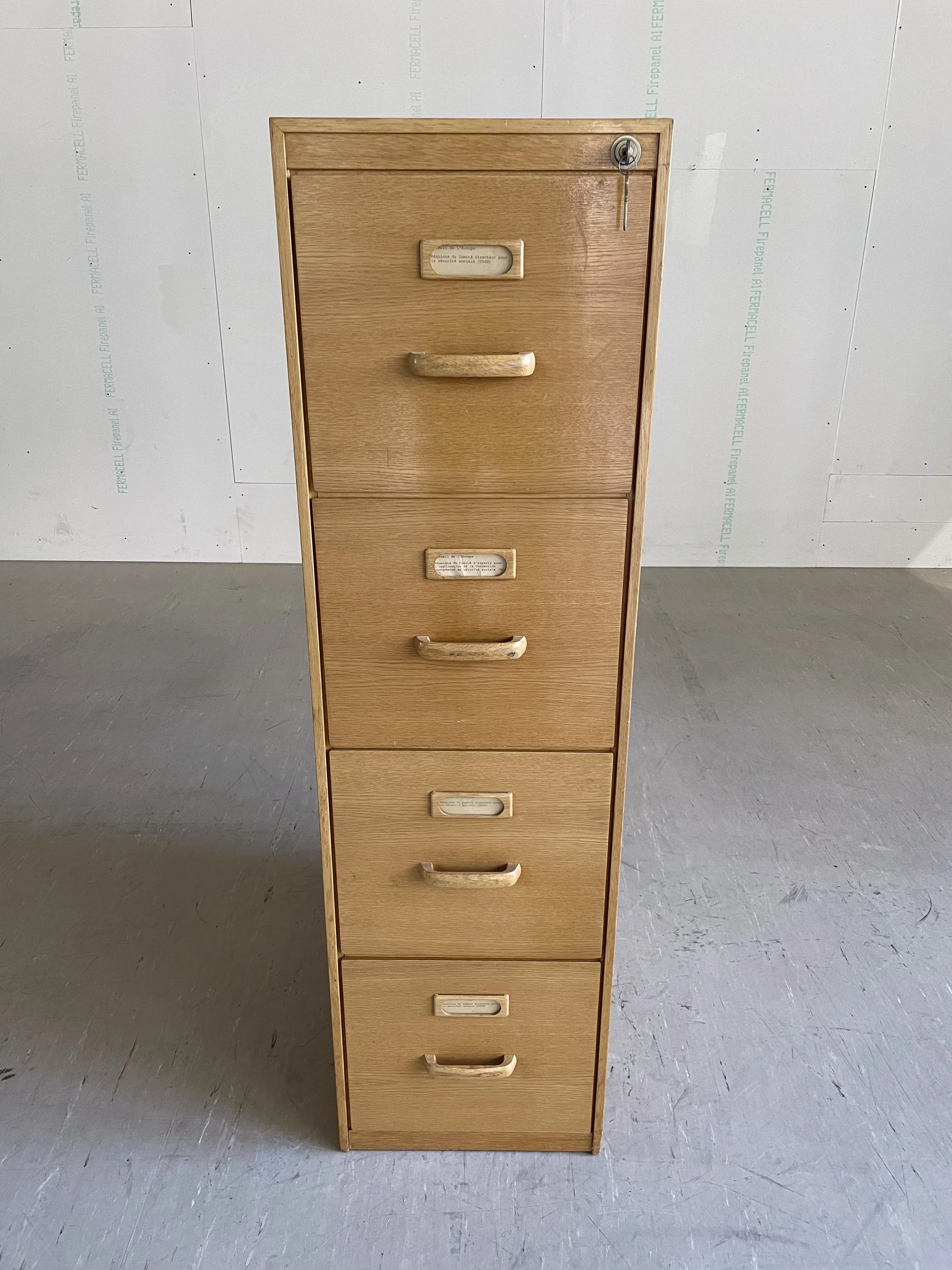 Vintage Aktenschrank Eiche