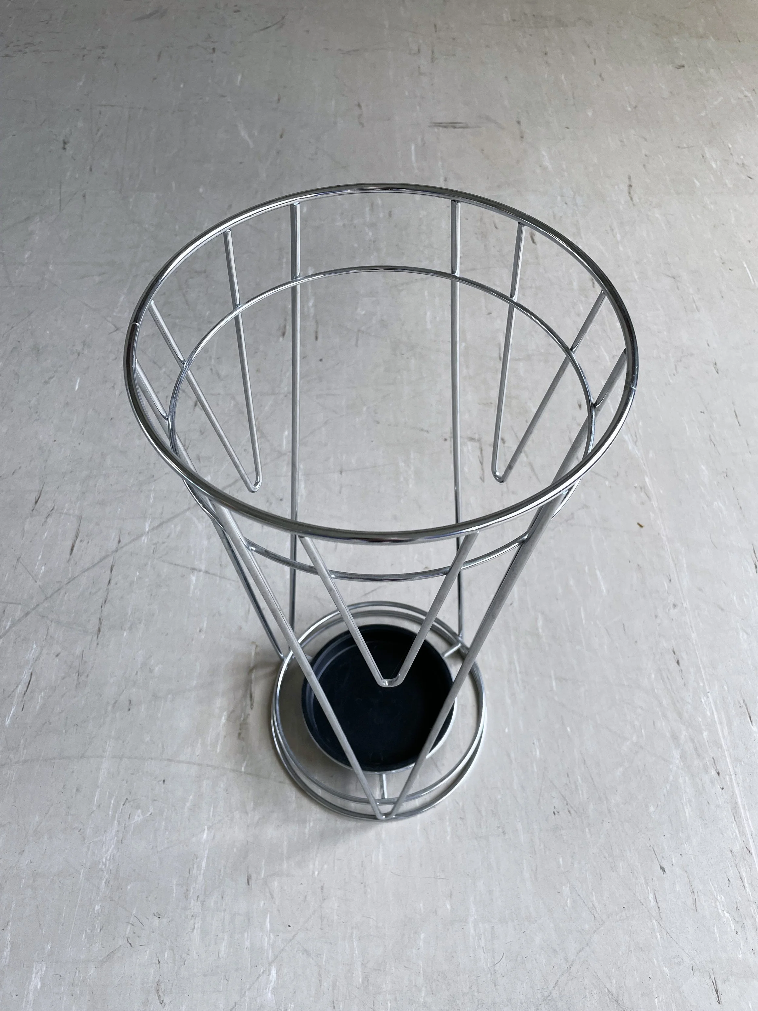 Vintage Chrome Umbrella Stand