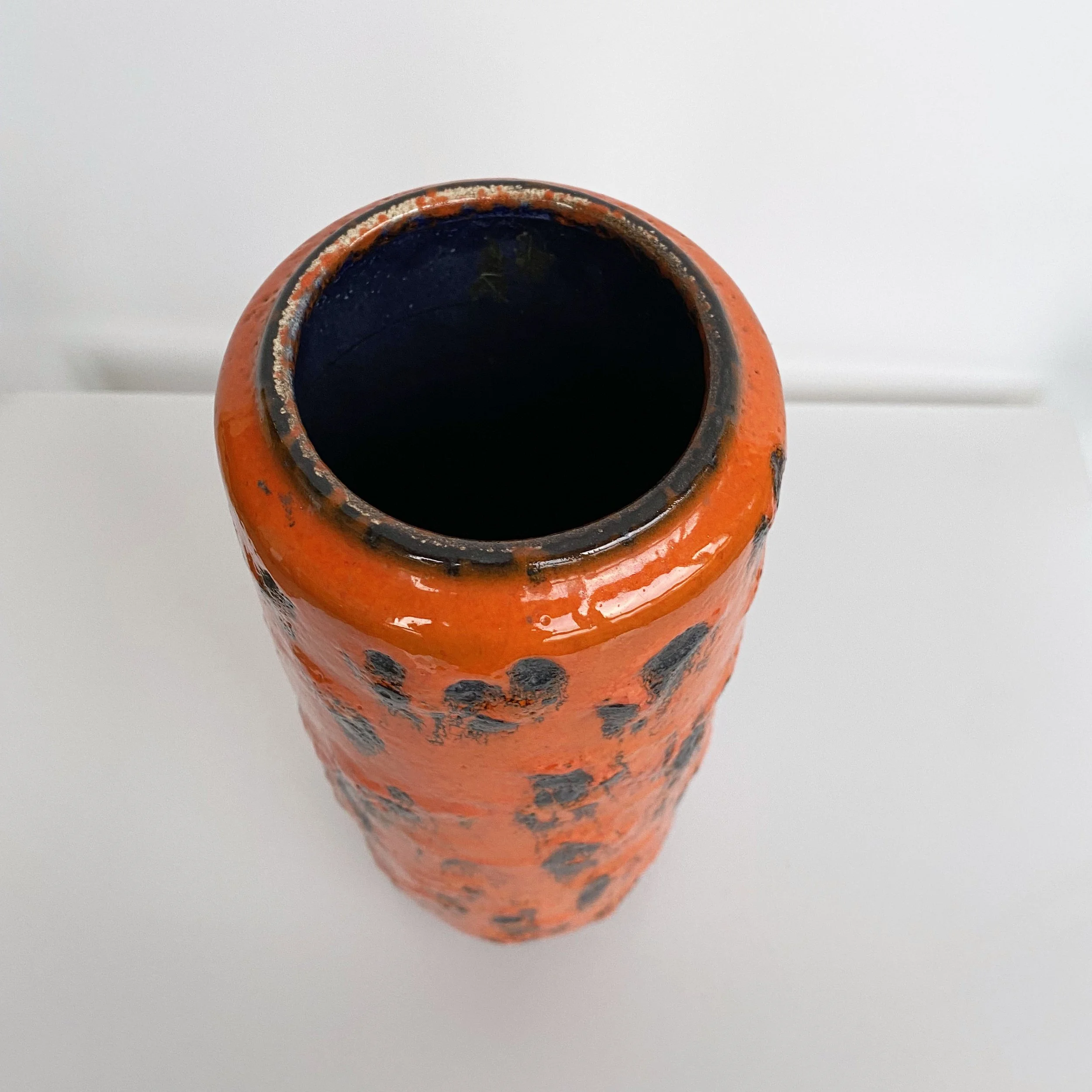 West German Keramik Vase orange.3.JPG