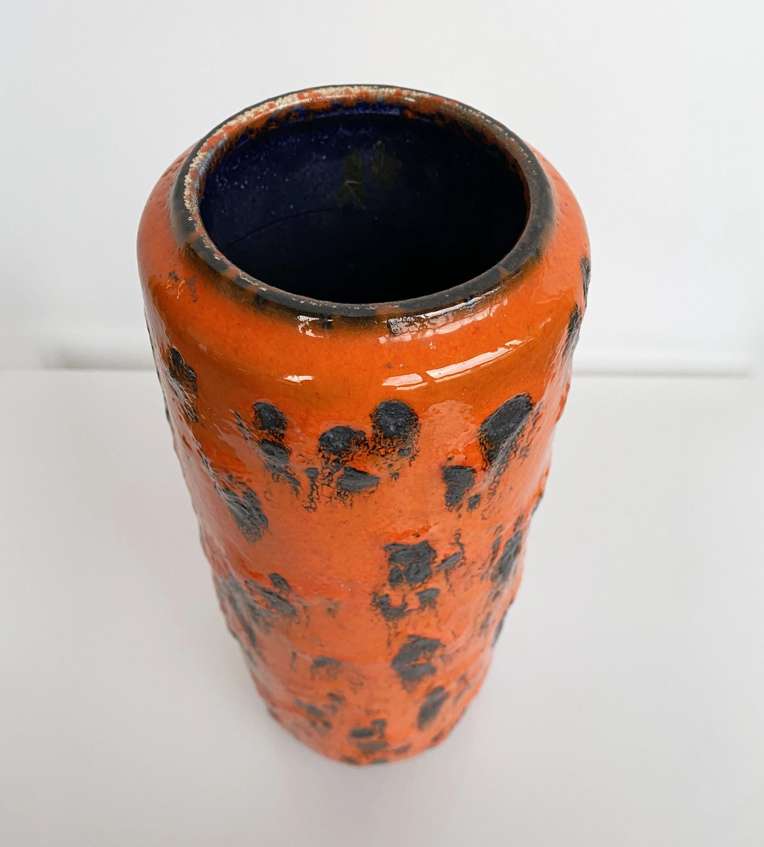West German Keramik Vase orange.4.JPG