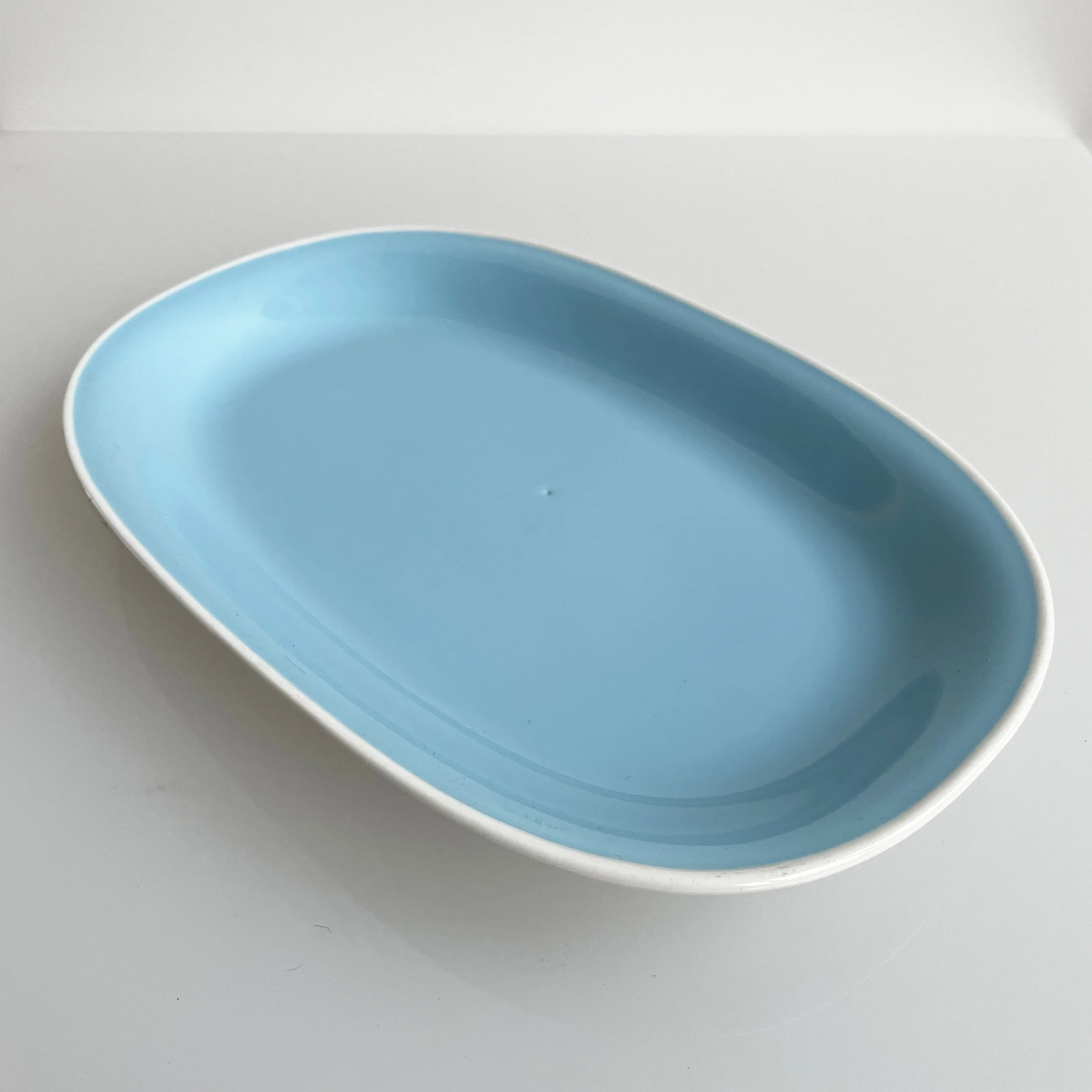 1950's Rössler Ceramic Serving Dish (Pastel Blue)