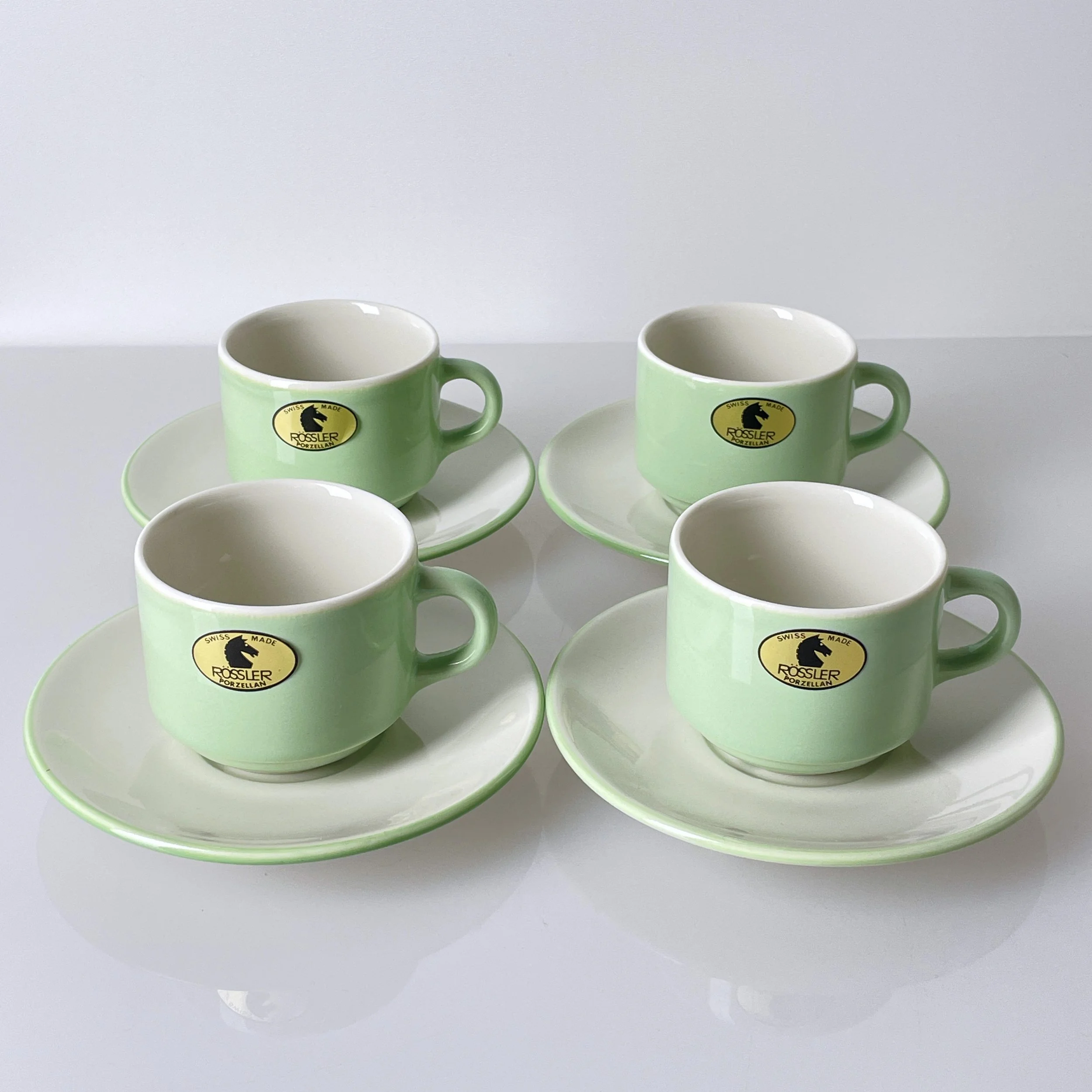 Rössler Porzellan Espresso set of 4 - Green