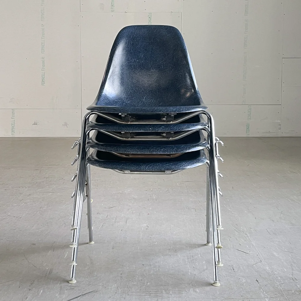 Vintage Eames Stackable Chair Original 1970's Fibreglass Eames DSS