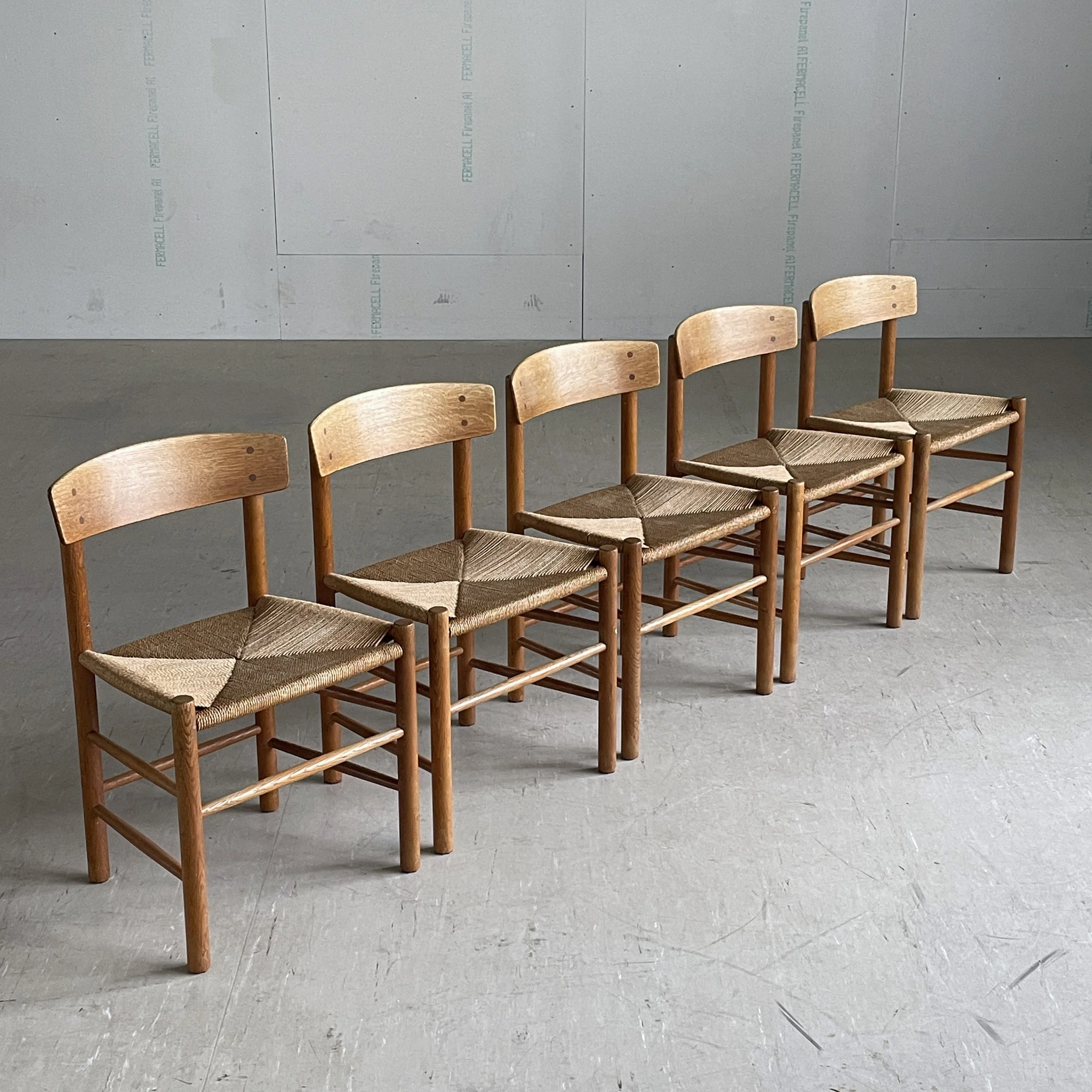Set of 5x Børge Mogensen J39 Dining Chairs - FDB Møbler, Denmark