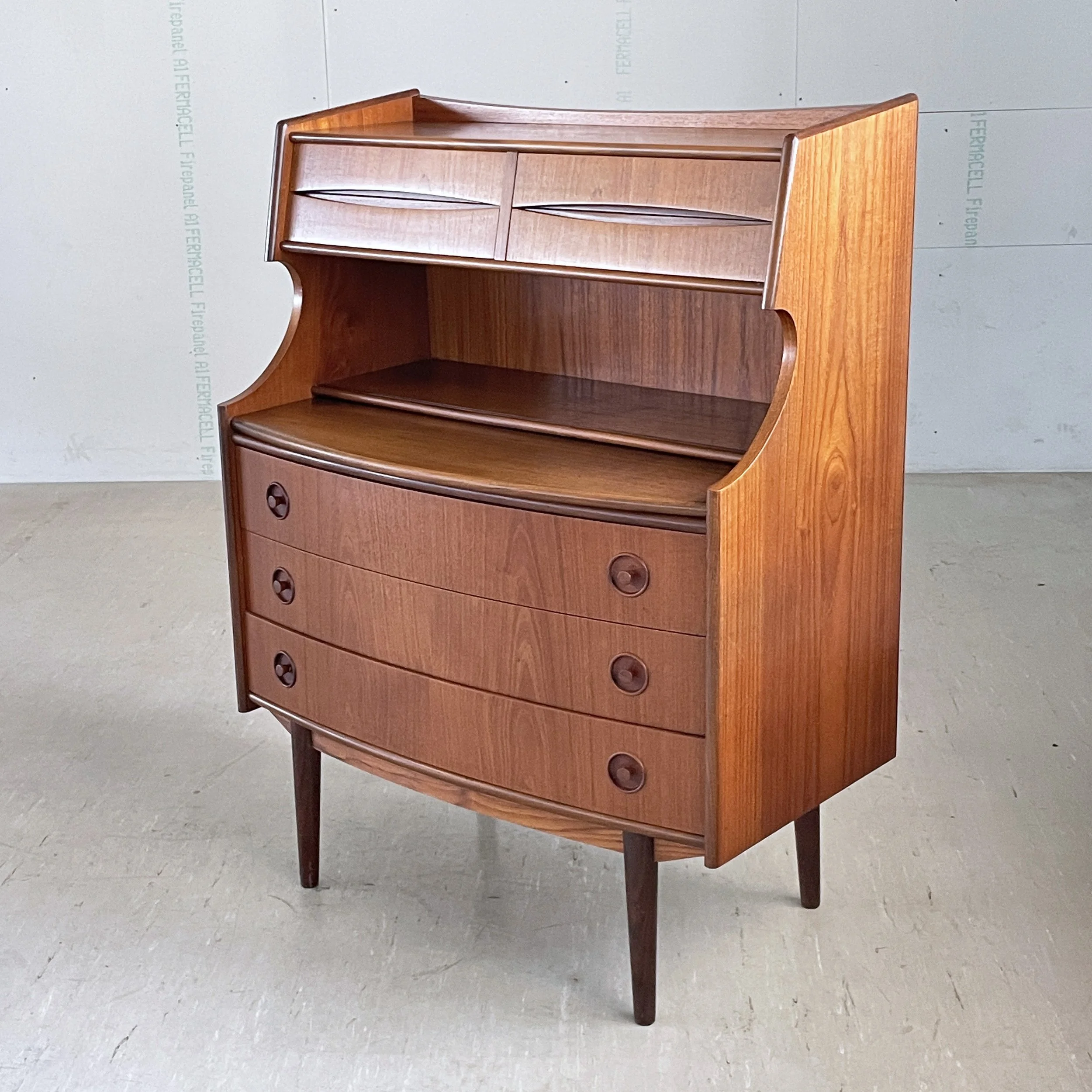 Teak Sekretär Gunnar Falsig, Denmark.10.JPG
