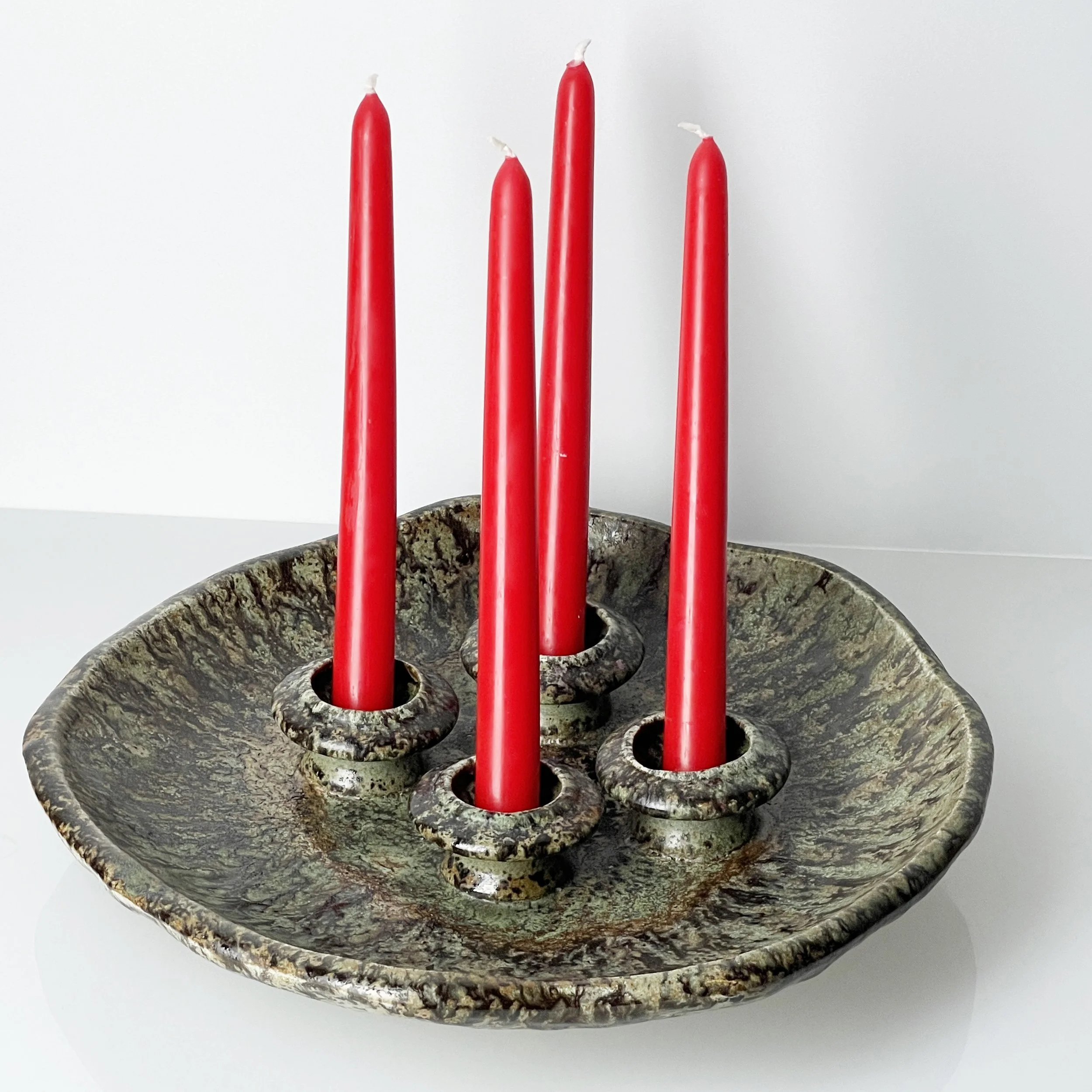 1960 Ruscha West German Ceramic Candle Holder #2
