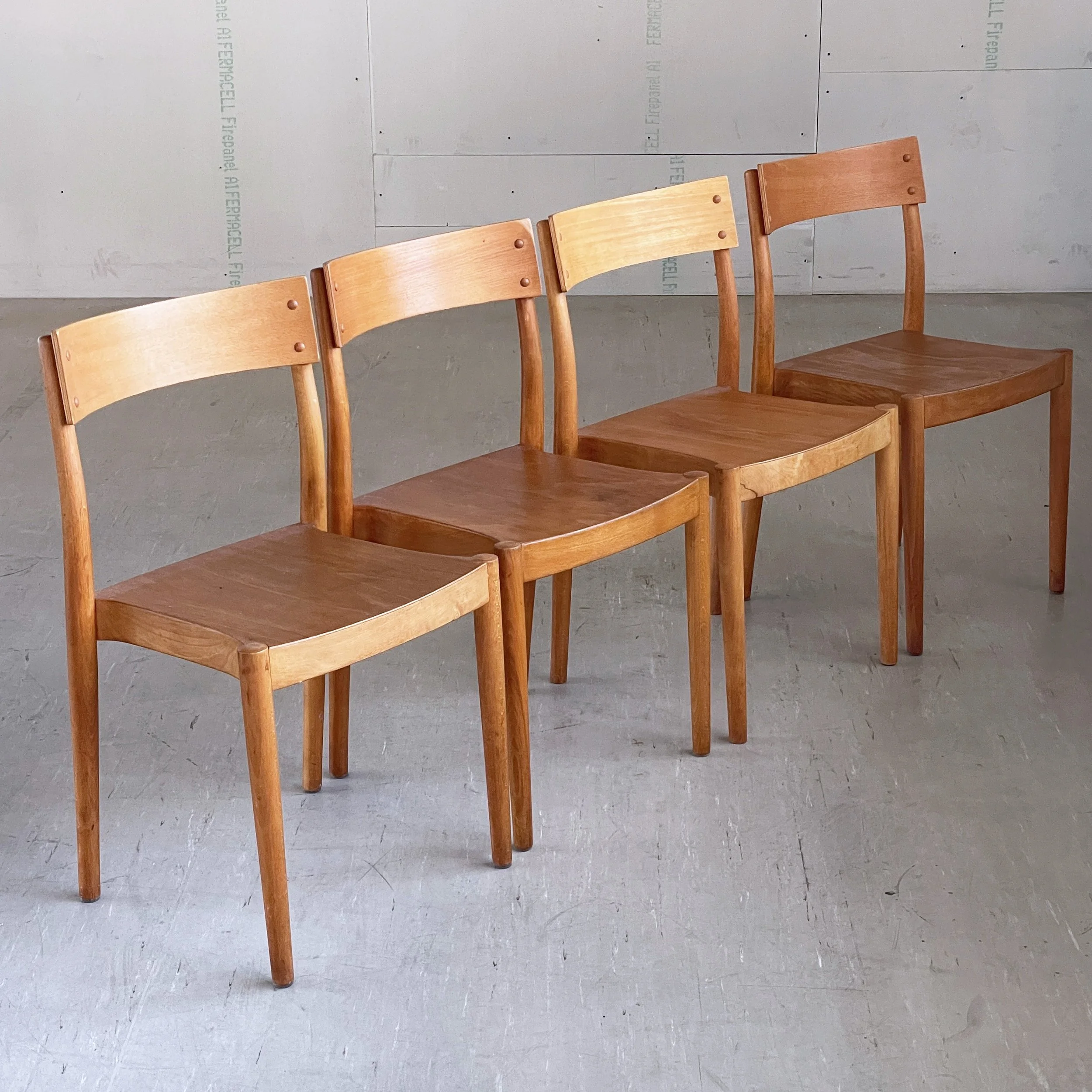4x Peter Hvidt & Orla Mølgaard-Nielsen 'Portex' Stackable Dining Chairs