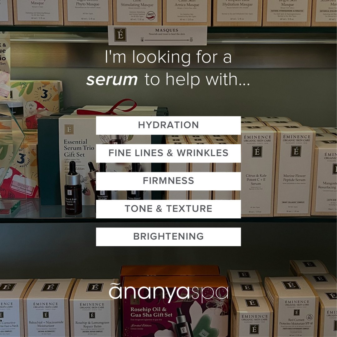 Seeking a serum to elevate your skincare game? Look no further! 💦

At @ananyaspaseattle our potent serums by @eminenceorganics @luzernlabs and @isclinical are here to rescue your skin 🤩

Lightweight, hydrating, and backed by clinical proof, they're