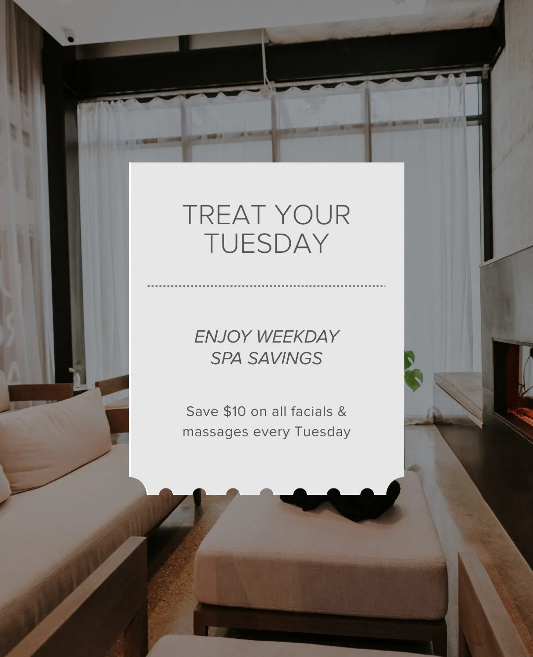 Some weeks just feel endless, don&rsquo;t they? A little midweek pause, with warm towels, soothing aromas, and gentle hands, can work wonders for your mood and your skin. 

If Tuesdays have you dreaming of peace and quiet, here&rsquo;s your invitatio