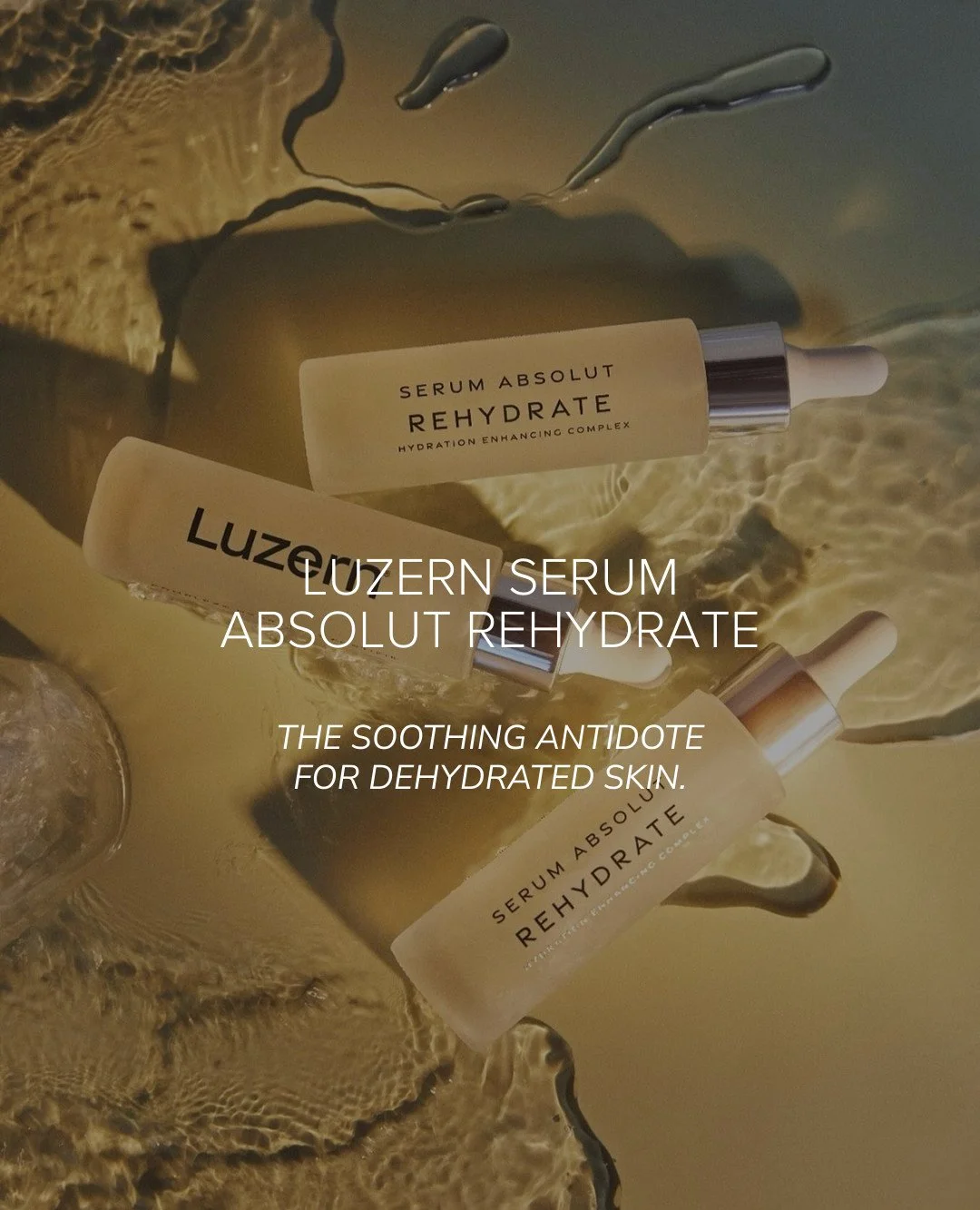 When your skin feels a little parched or tight, there&rsquo;s something wonderfully soothing about a formula made to wrap your face in comfort. 

@luzernlabs Serum Absolut Rehydrate is one of our favorite ways to take your skin from thirsty to happil