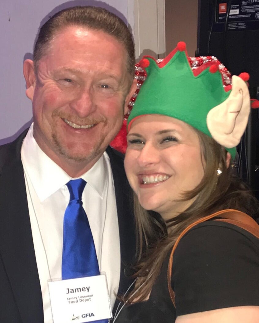 Lindsay with Food Depot’s own Jamey Leseueur, Chairman of GFIA- A true gentleman and scholar