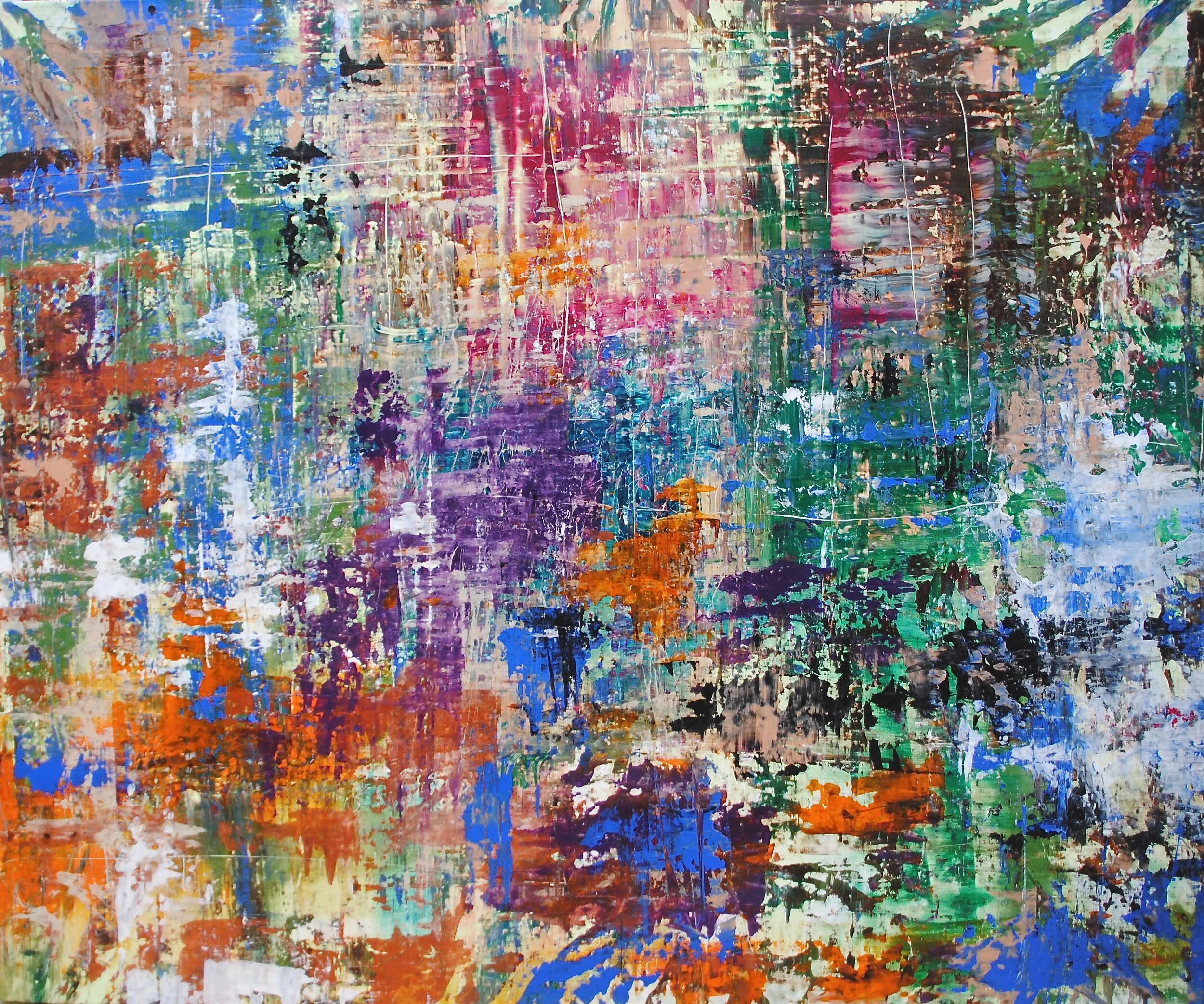 JAPANESE GARDEN Acrylic and oil on canvas 180x150 .jpg