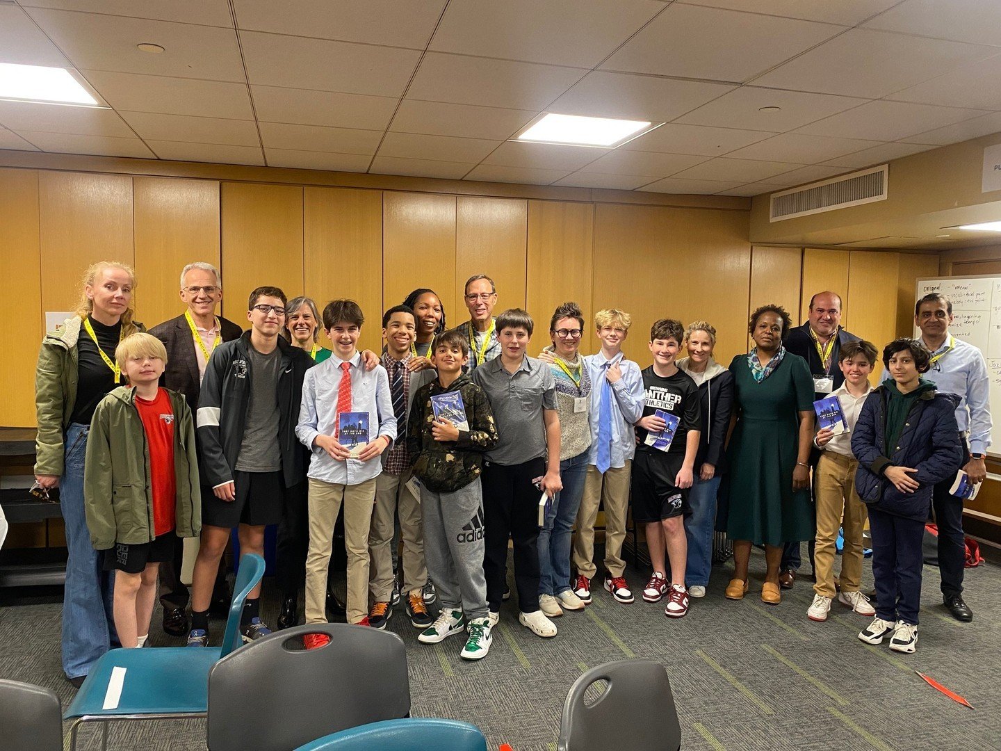 Our Middle School Families Read book club engaged in a lively discussion centered around the captivating novel &quot;They Both Die At The End&quot; by Adam Silvera. ⁠
⁠
The book, selected by a Grade 7 boy who skillfully led the conversation, delved i