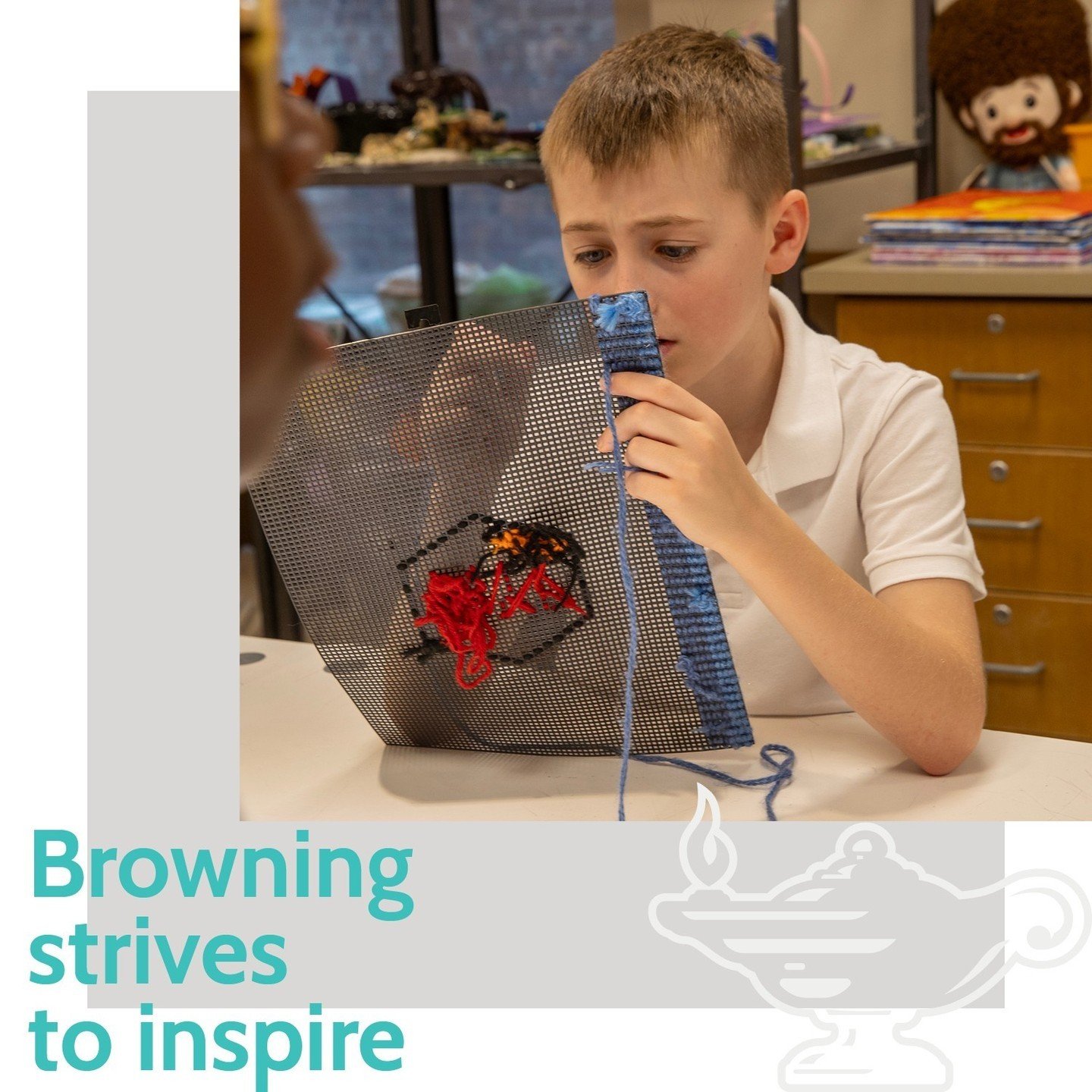 This year Browning&rsquo;s arts program has highlighted textile projects as a significant component of the curriculum across divisions! Starting in Grade 1, boys are introduced to Kente cloth and paper weaving. Progressing to cardboard looms in Grade