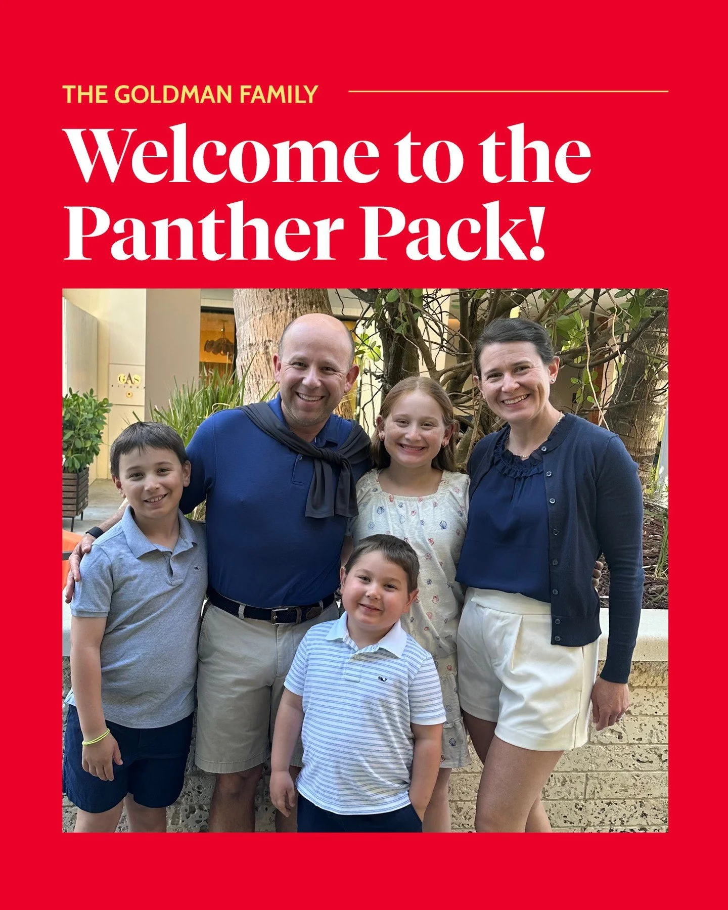 For this week's #FamilyFriday, help us welcome the Goldman family to the Panther Pack, whose sons entered Kindergarten and Grade 4 this fall.⁠
⁠
&ldquo;We chose Browning for its strong academics, dedicated and passionate faculty, and warm community a