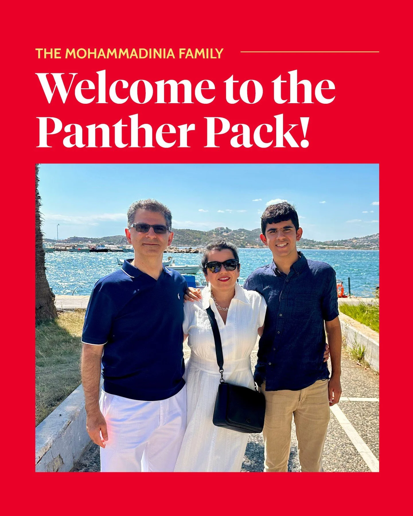 For our final #FamilyFriday feature, help us welcome the Mohammadinia family to the Panther Pack, whose son entered Grade 10 this fall.
“We chose Browning because of its emphasis on the values of honesty, curiosity, dignity, and purpose as t