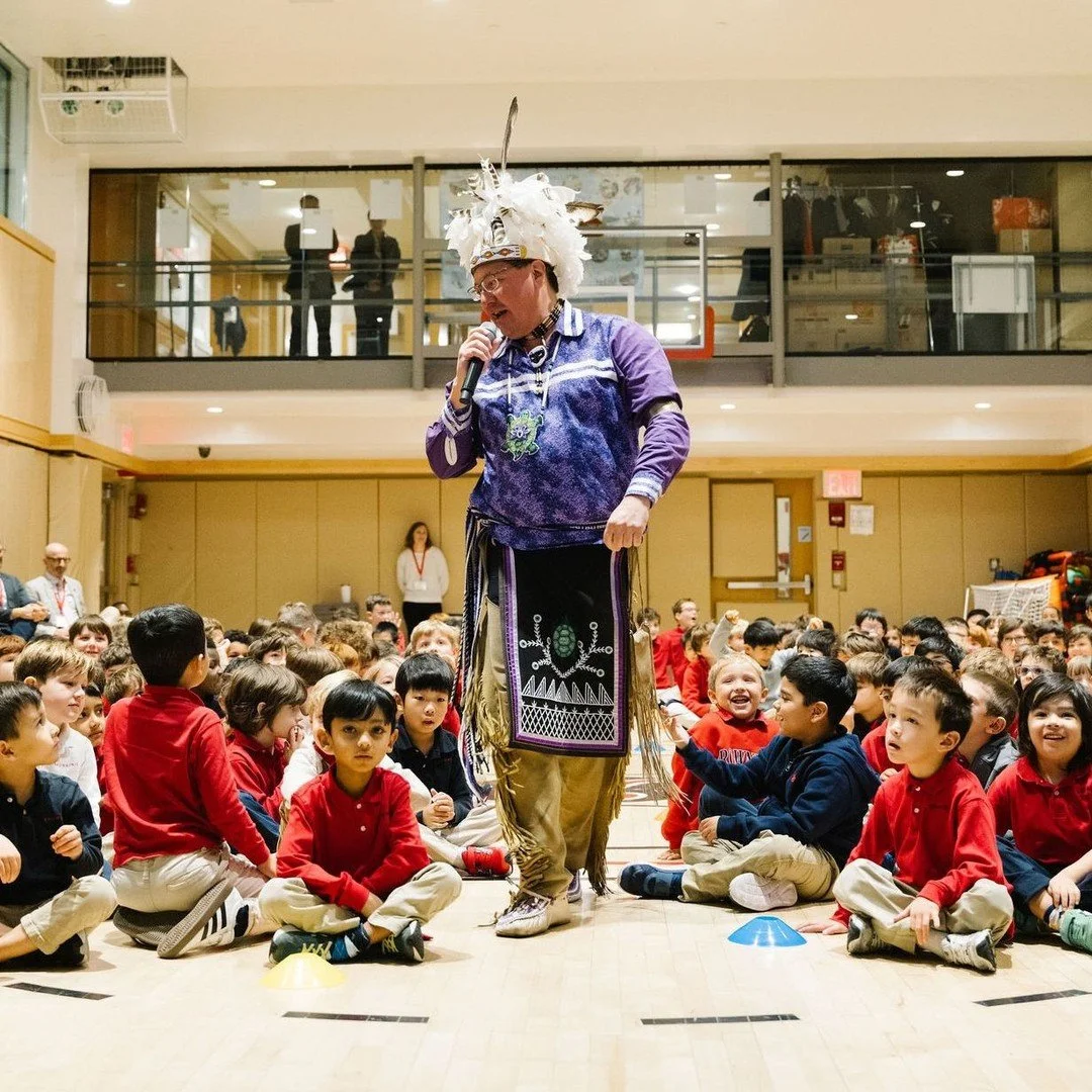 The Lower School boys welcomed back Perry Ground, an Onondaga storyteller and cultural educator, for an inspiring visit!⁠
⁠
During a full assembly, Perry shared two traditional stories that connected animals to the land, captivating students with the