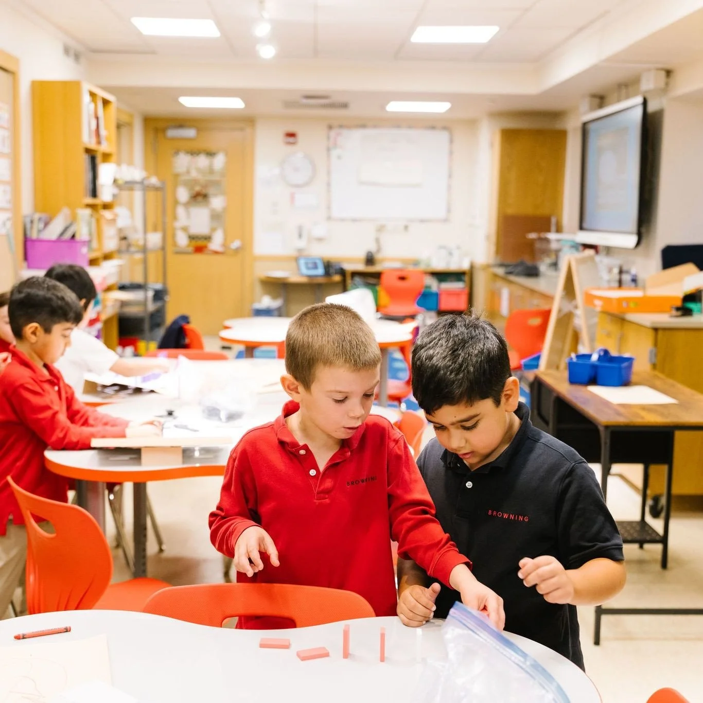 Part of Browning&rsquo;s newly reimagined 62nd Street campus, the Curiosity Zone is a dynamic hub for art and science where K-2 boys experiment, invent, and collaborate. With flexible write-on tables, vibrant tools, and space for creative projects ac