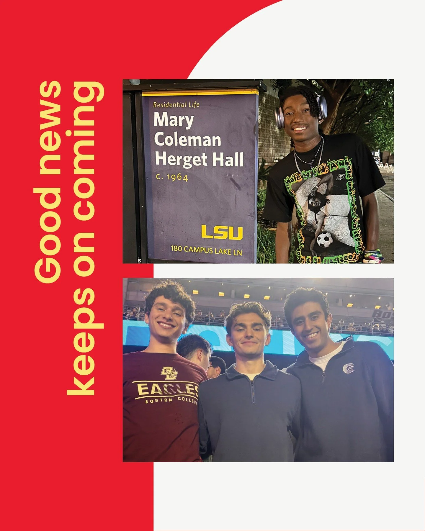 Panthers spotted across college campuses!⁠
⁠
Santos Simpson &rsquo;25 checked in from LSU with some great photos&mdash;always wonderful to see our newest alumni settling into college life. Also, a great reunion moment: Malek Assef &rsquo;23, Ethan Fi
