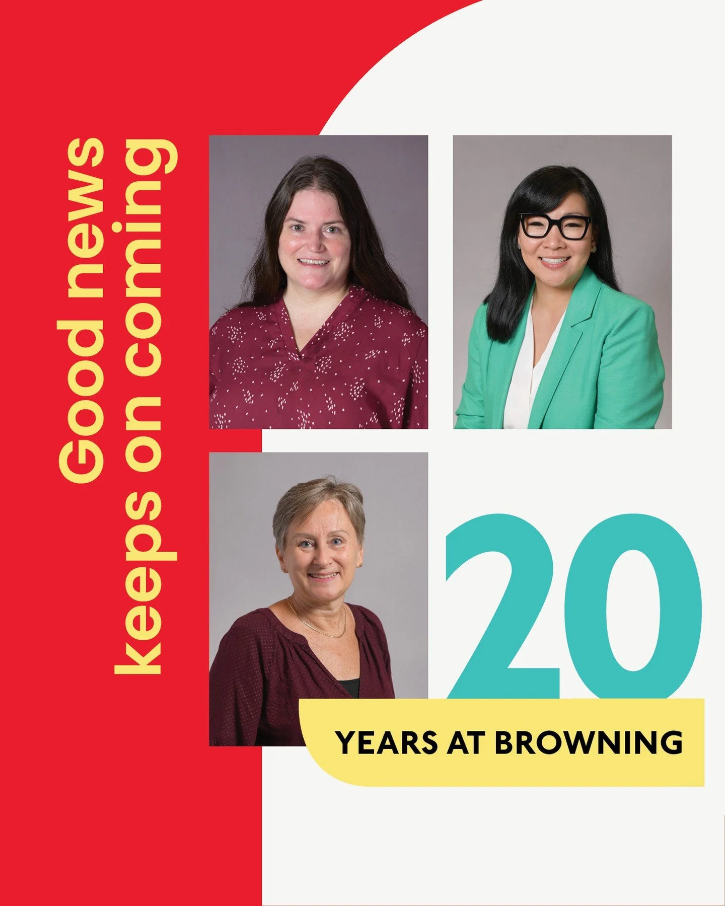 We're honoring the enduring dedication of our esteemed colleagues at Browning!⁠
⁠
Katherine Kummer (Kindergarten Teacher), Janetta Lien (Assistant Head of School/Director of Enrollment), and Judit Resika (Upper School Math Teacher) are each marking t