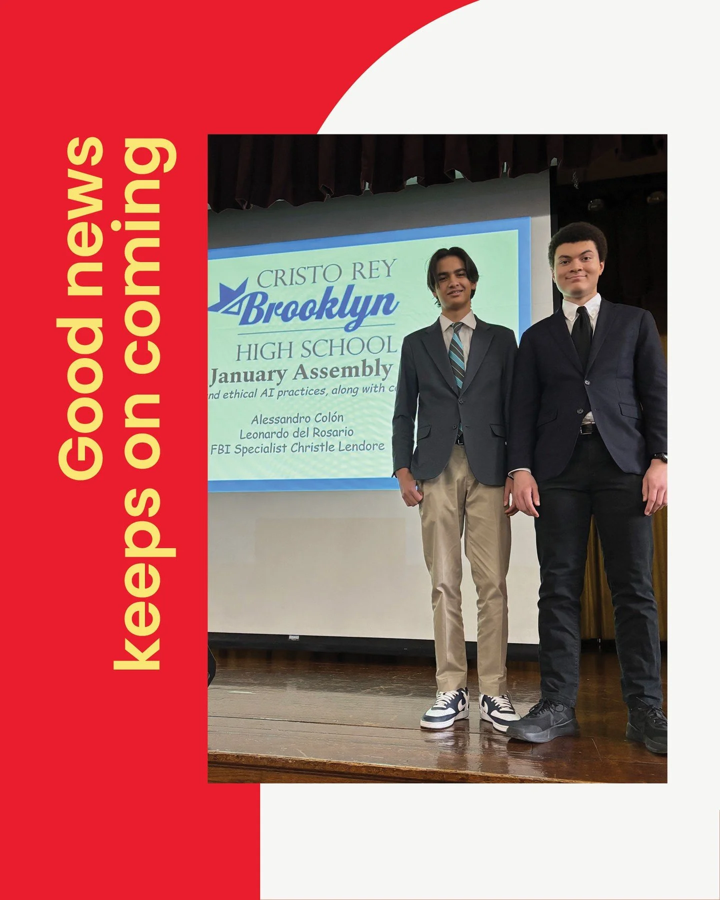 Browning students are leading important conversations at the intersection of technology, ethics, and public safety!⁠
⁠
Alessandro C. &rsquo;26 and Leonardo G. &rsquo;27 visited @CristoReyBrooklyn to share insights from their experience in the FBI&rsq