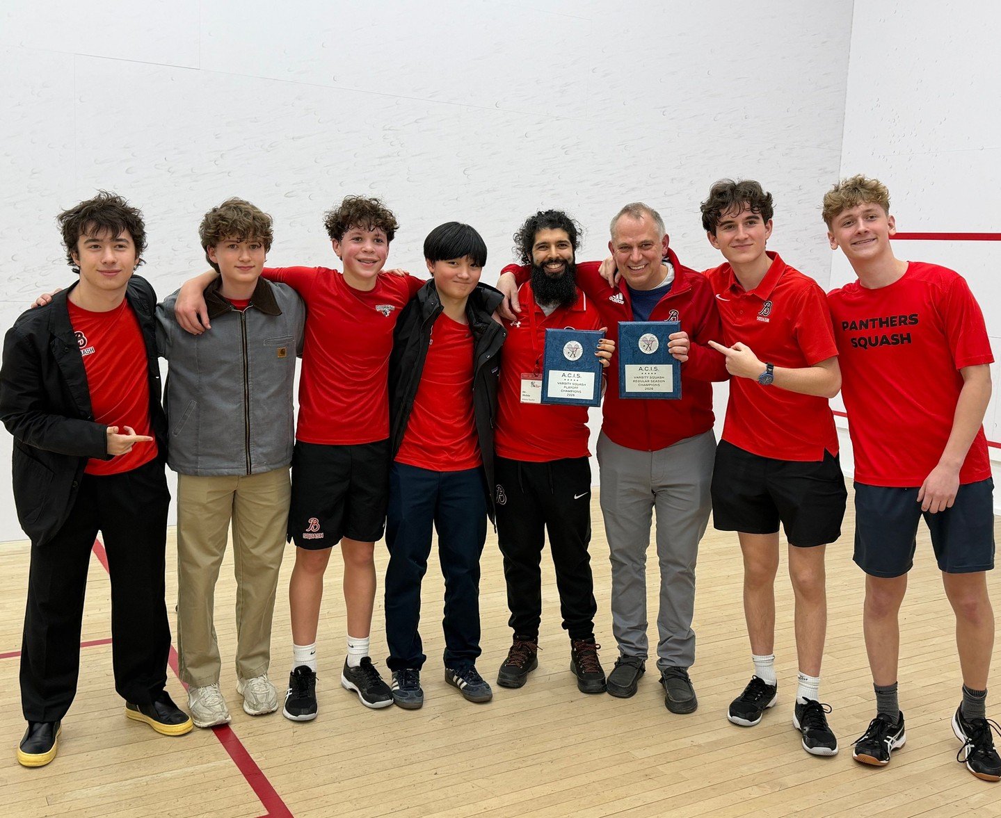 Varsity Squash ACIS Champions! 🏆⁠ A 7-0 win capped an undefeated league season&mdash;the most successful squash season in Browning history. Another banner is going up!⁠
⁠
The first-place Panthers now head into ACIS Postseason Playoffs and will repre