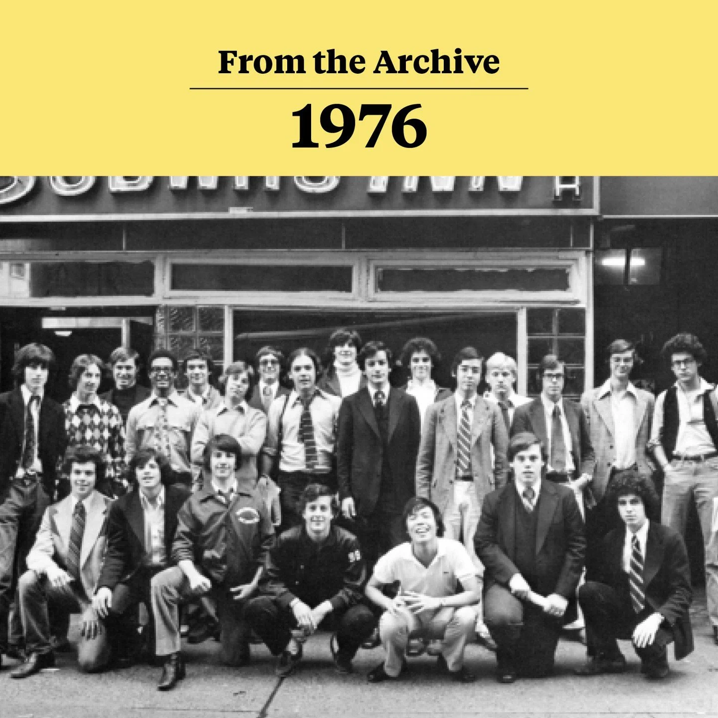 From the Archives! We're kicking off a countdown of classes celebrating milestones this year. This week, we spotlight the Class of 1976 as they mark 50 years since graduation.⁠
⁠
Alumni, tag your classmates and spread the word&mdash;our Reunion is se