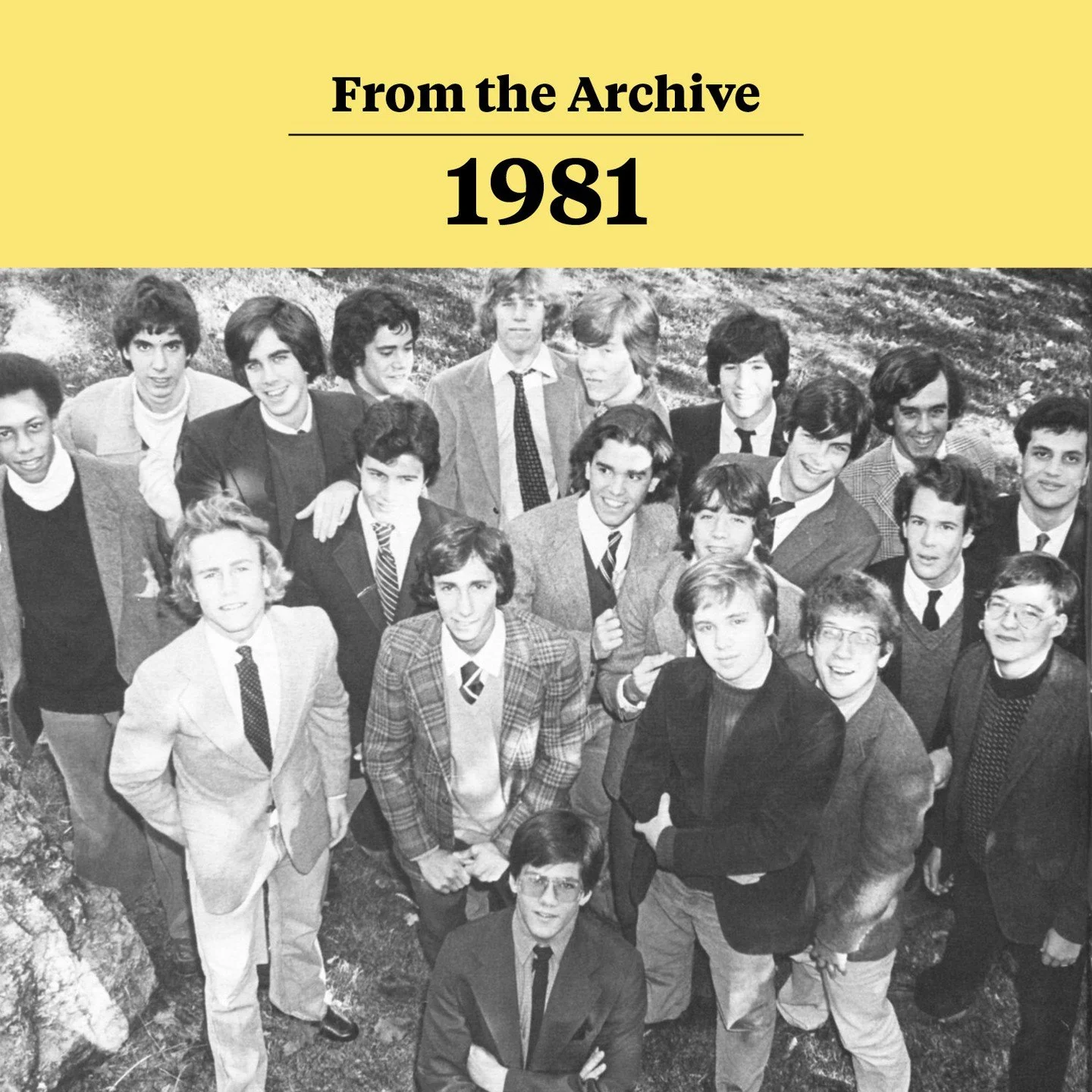 From the Archives! This week, we celebrate the Class of 1981 as they mark 45 years since graduation! ⁠
⁠
Alumni, tag your classmates and spread the word: Reunion is set for Friday, April 17! Stay tuned for details, and keep an eye out as we spotlight