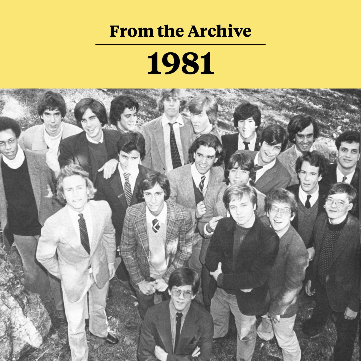 From the Archives! This week, we celebrate the Class of 1981 as they mark 45 years since graduation! ⁠
⁠
Alumni, tag your classmates and spread the word: Reunion is set for Friday, April 17! Stay tuned for details, and keep an eye out as we spotlight