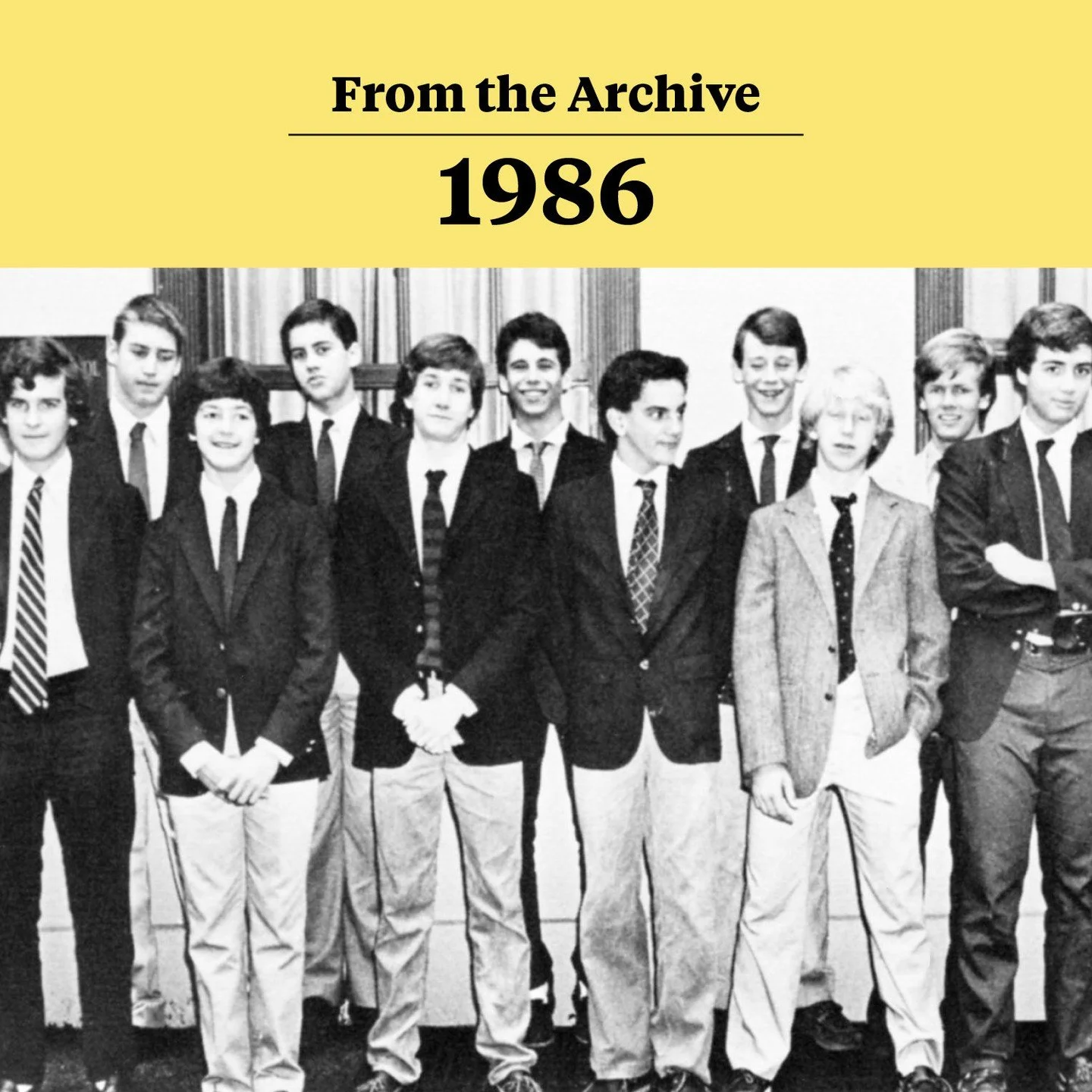 From the Archives! This week, we celebrate the Class of 1986 as they mark 40 years since graduation! ⁠
⁠
Alumni, tag your classmates and spread the word: Reunion is set for Friday, April 17! Stay tuned for details, and keep an eye out as we spotlight