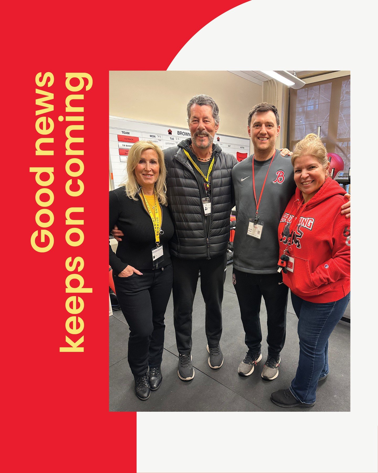 A Browning legend returns!⁠
⁠
It was wonderful to welcome David &ldquo;Wattie&rdquo; Watson back through the Red Doors during a recent visit with his wife, Betsy. Wattie coached at Browning for nearly 40 years and was a cornerstone of the PE and Athl