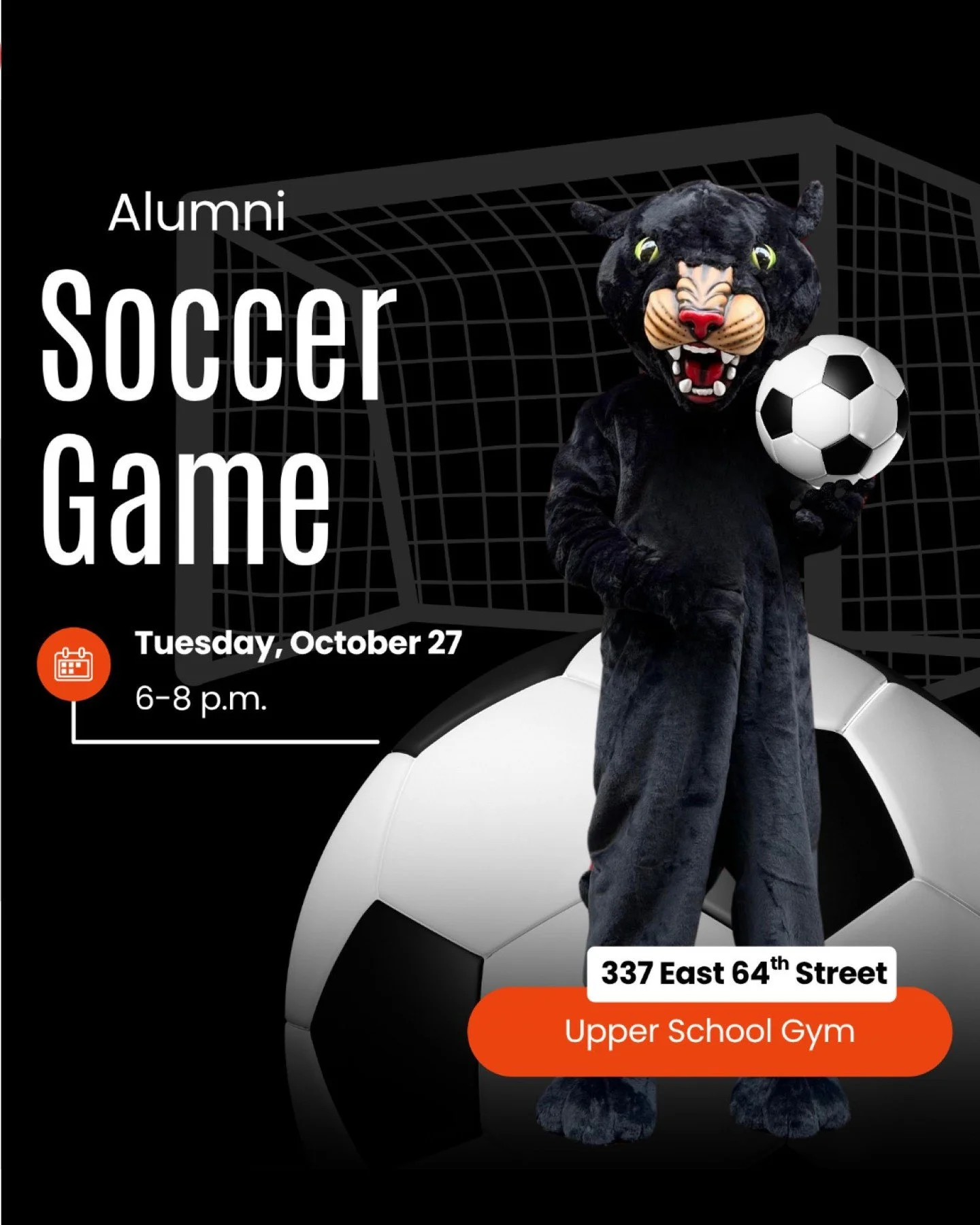 Alumni, lace up and join us for the annual Alumni Soccer Game! ⚽⁠
⁠
The futsal game takes place on October 27, from 6-8 p.m. in our Upper School gym. Stick around afterward for pizza, refreshments, and catching up with old friends. Whether you&rsquo;