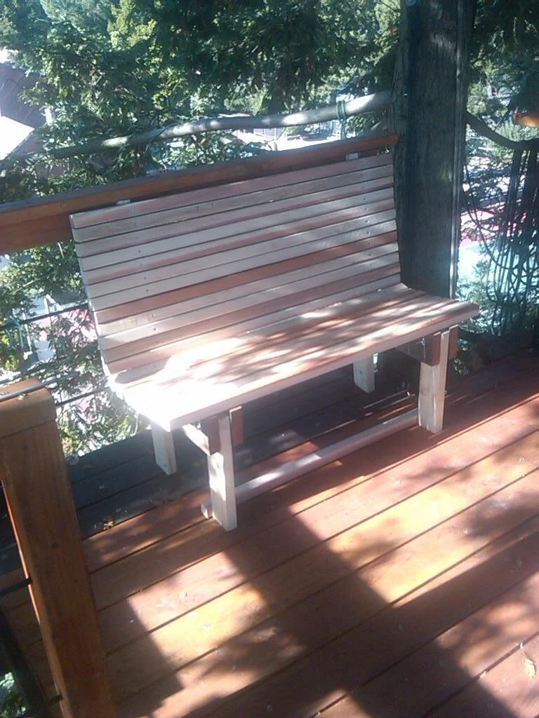 Redwood Folding Bench