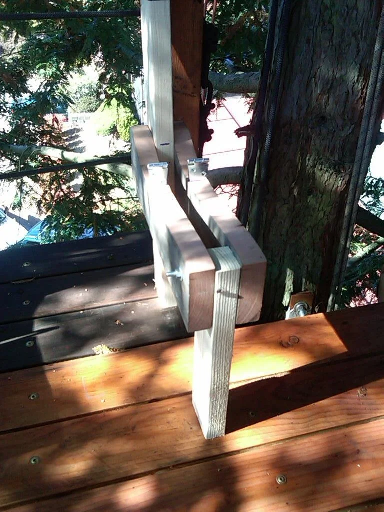 this bench is up in my 40 high tree house