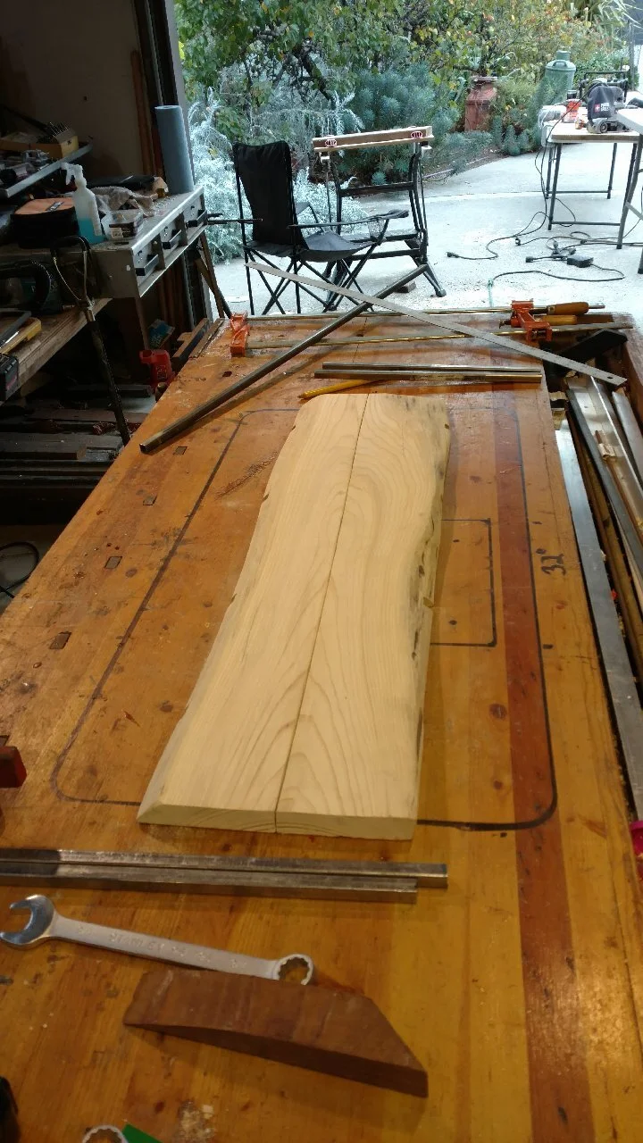 Using live edge redwood to replace Westy table