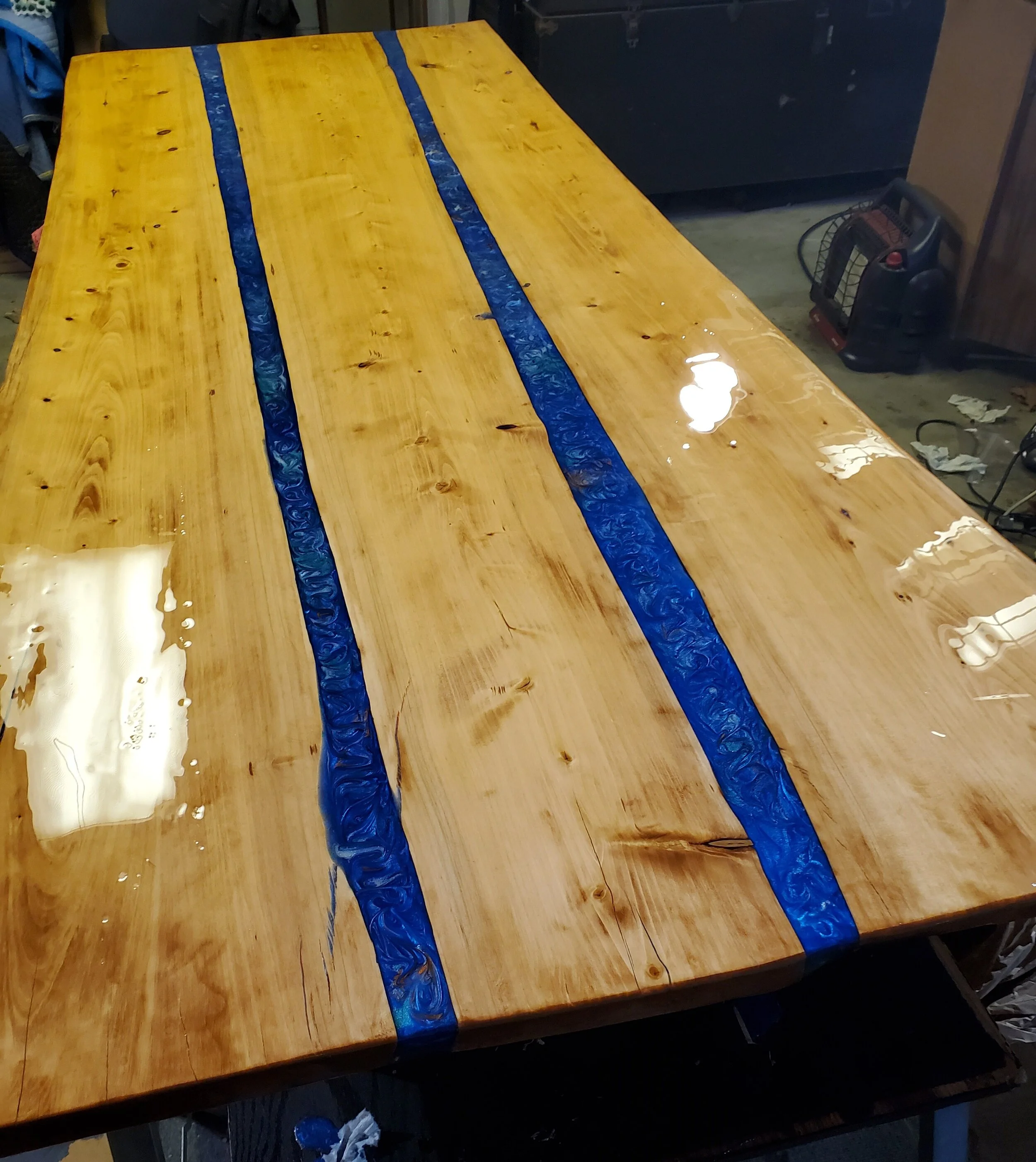first seal coat, 2 more to go