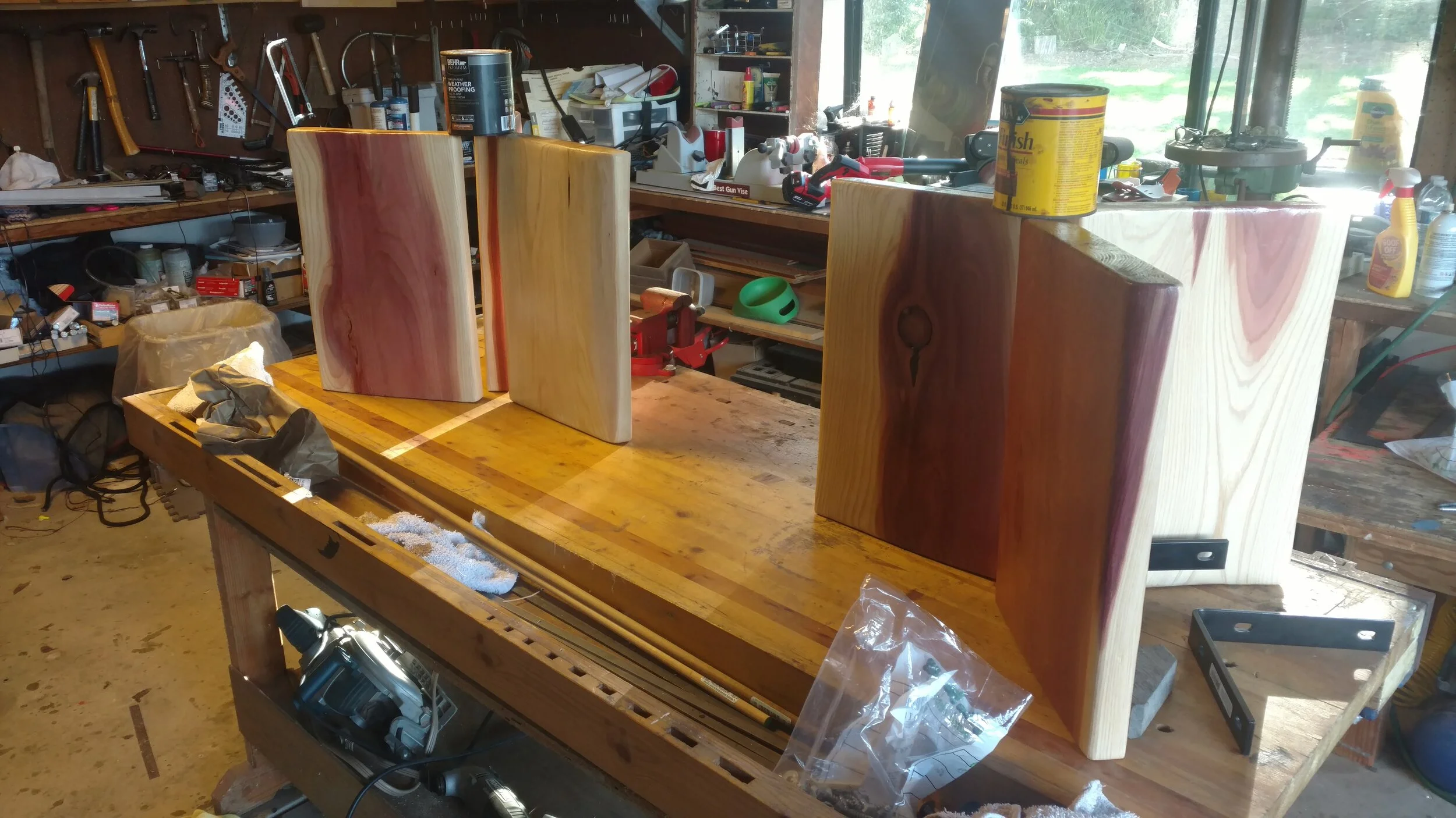 made the legs out of left over redwood
