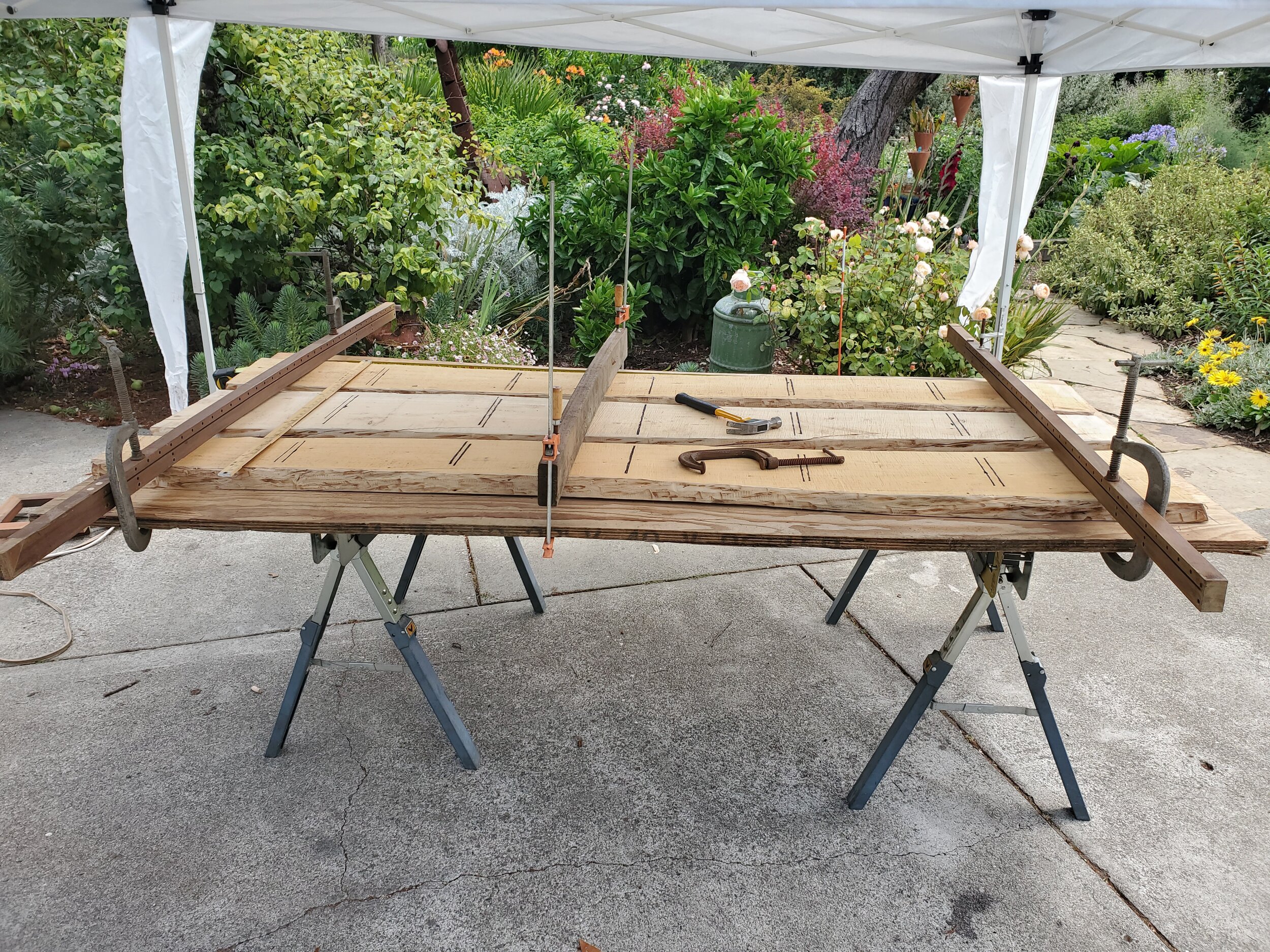 using clamps to keep project locked in place